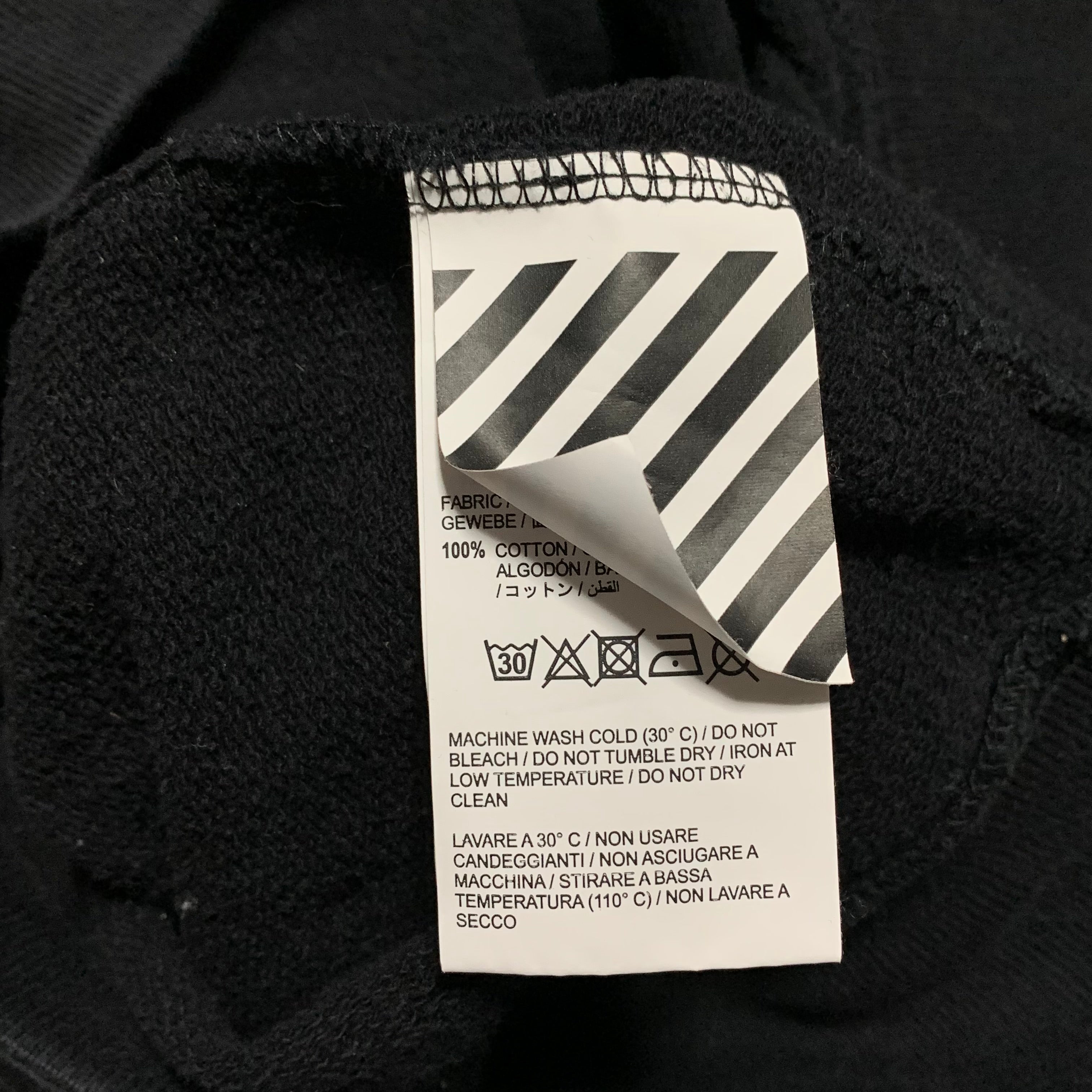Off White Large Impressionism Arrows Black Sweatshirt Crewneck Virgil Abloh
