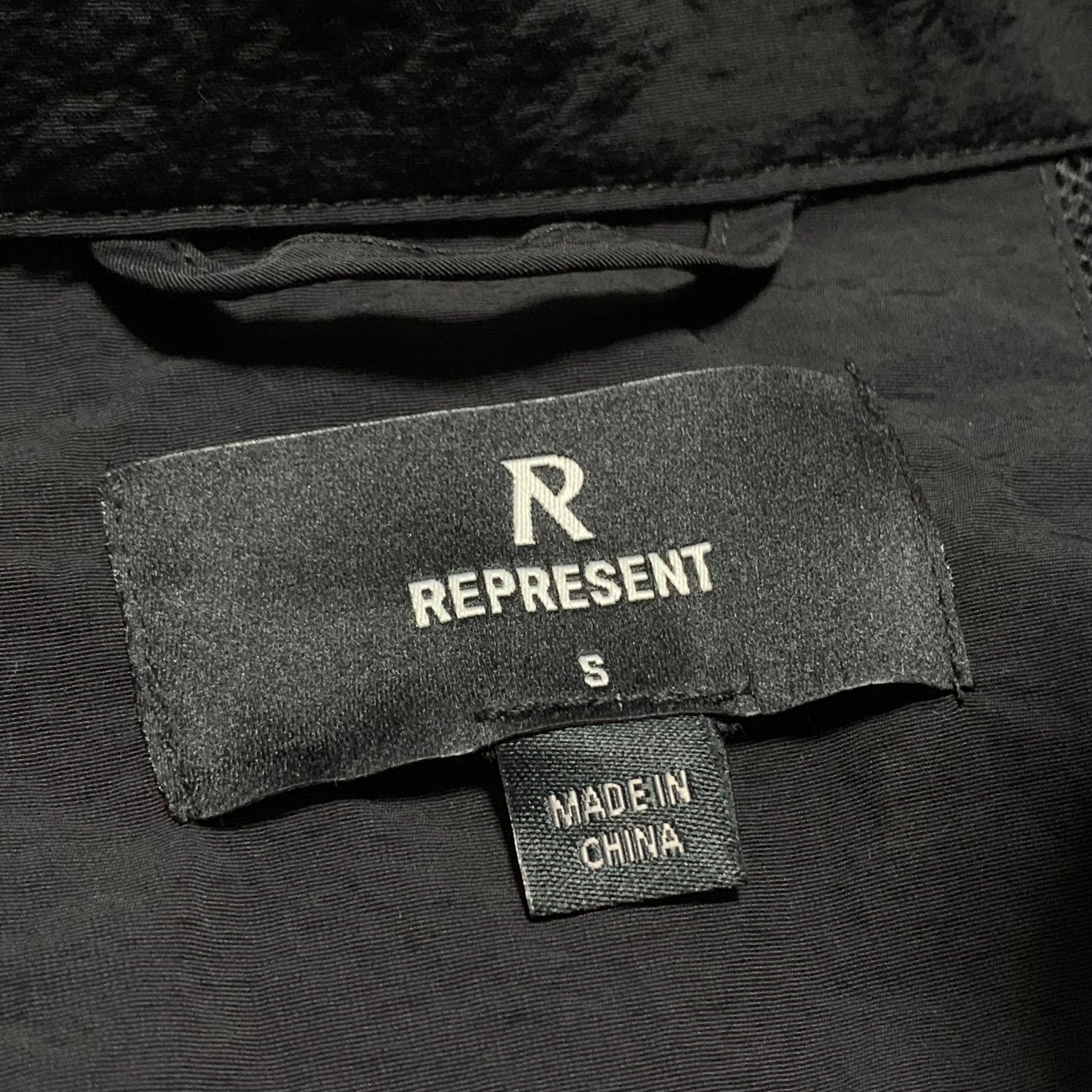 Represent Small Jacket Nylon Black Grey Jacket