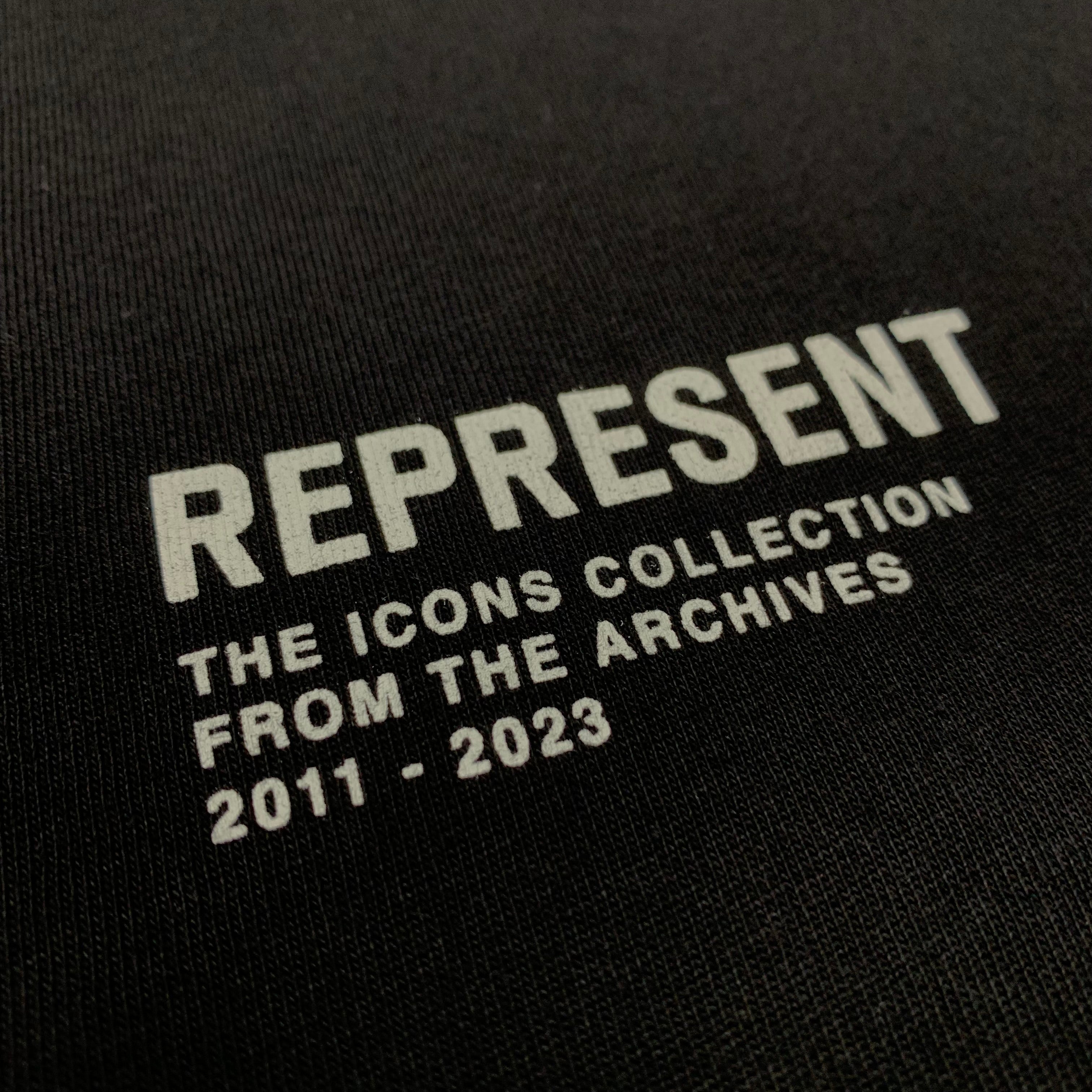 Represent Medium Tee Icon Collection Jet Black T-Shirt