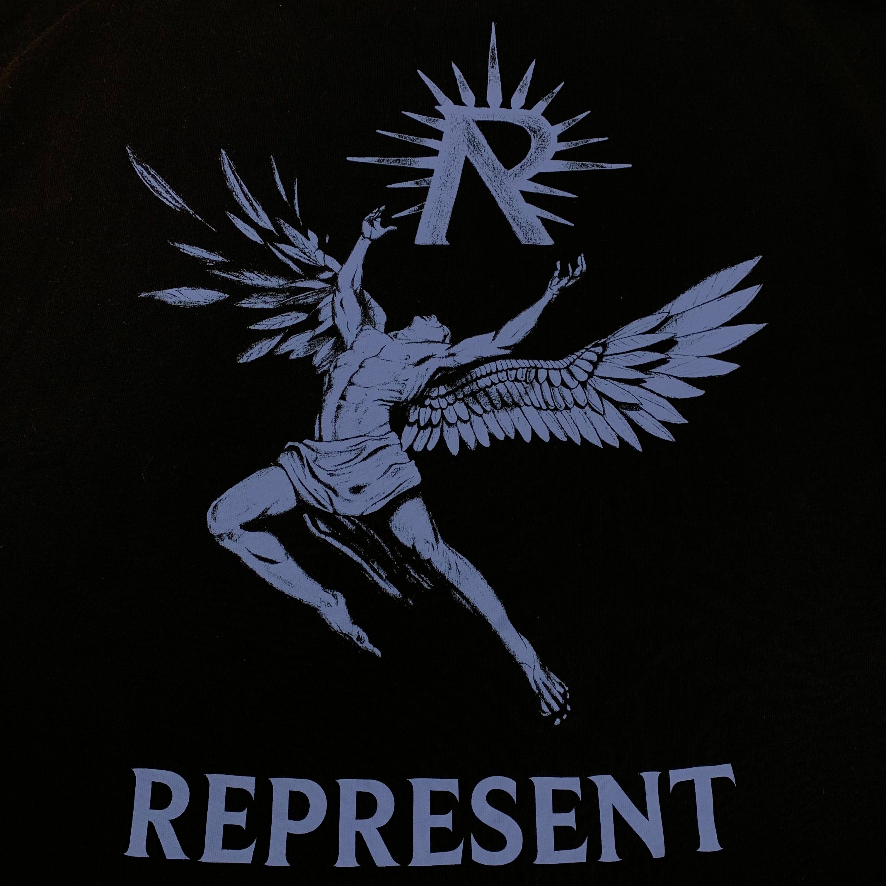 Represent Large Tee Icarus Jet Black T-Shirt Coggles Edition