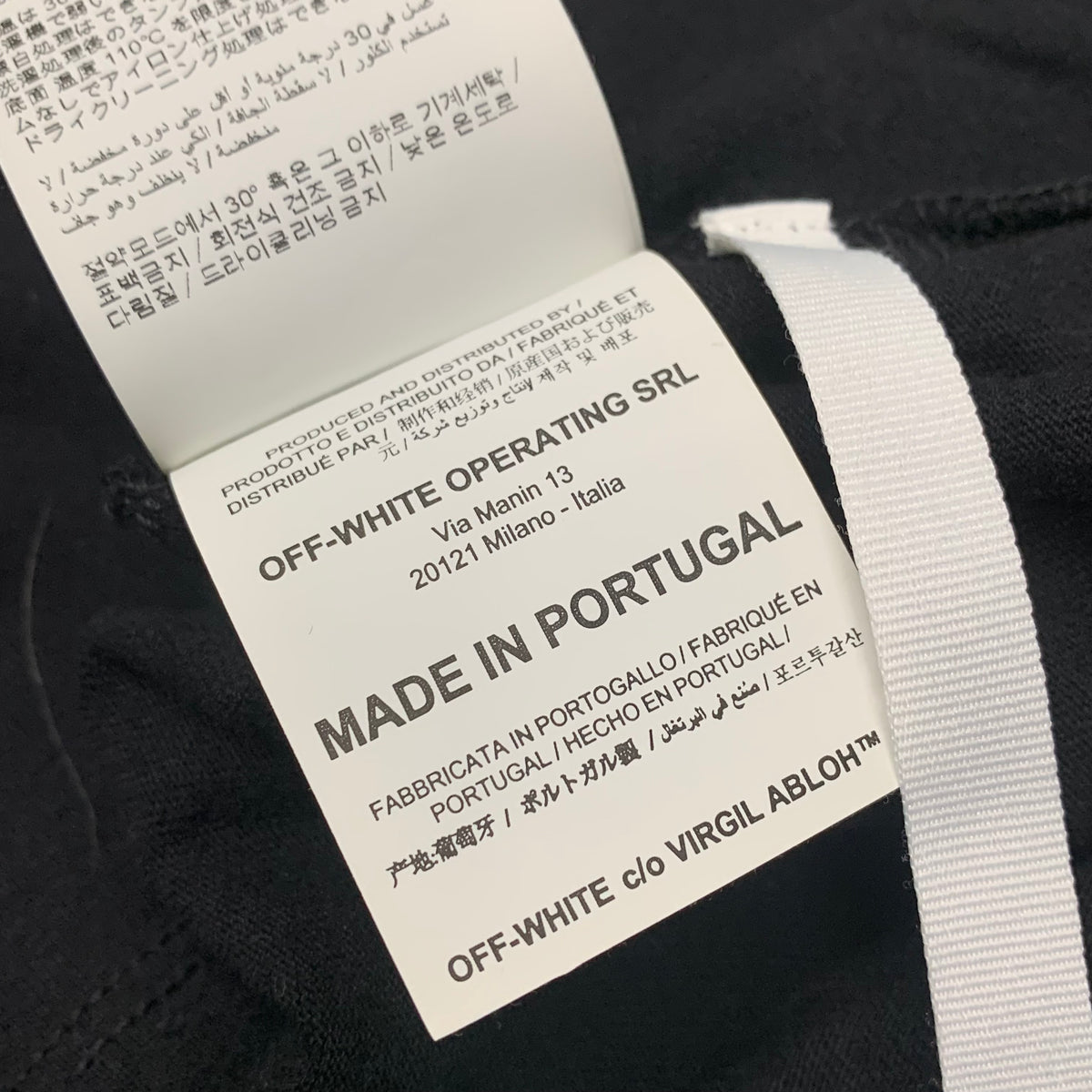 Off White Small Tee Masking Tape Arrows Black T-Shirt Virgil Abloh