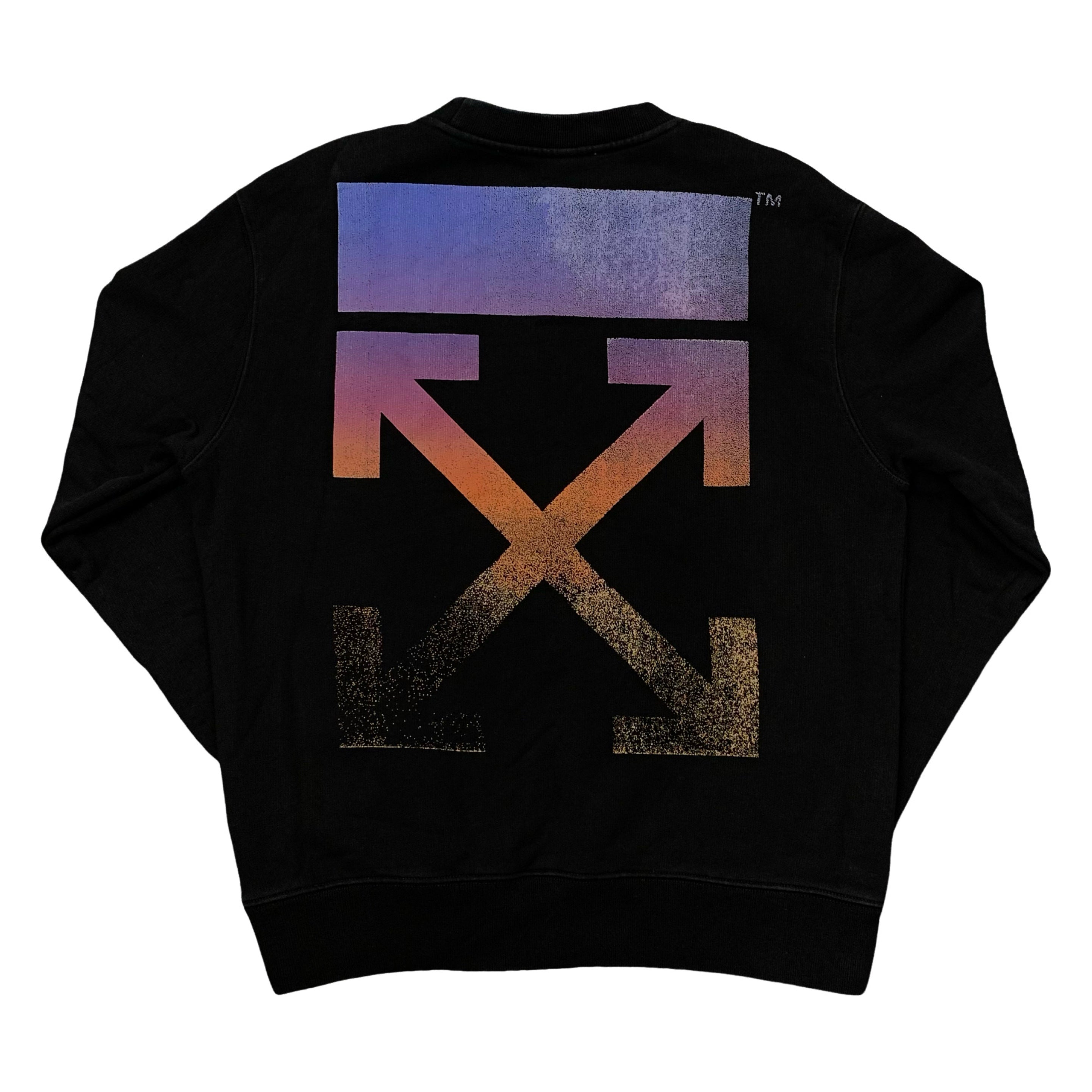 Off White Medium Degrade Arrows Black Sweatshirt Crewneck Virgil Abloh