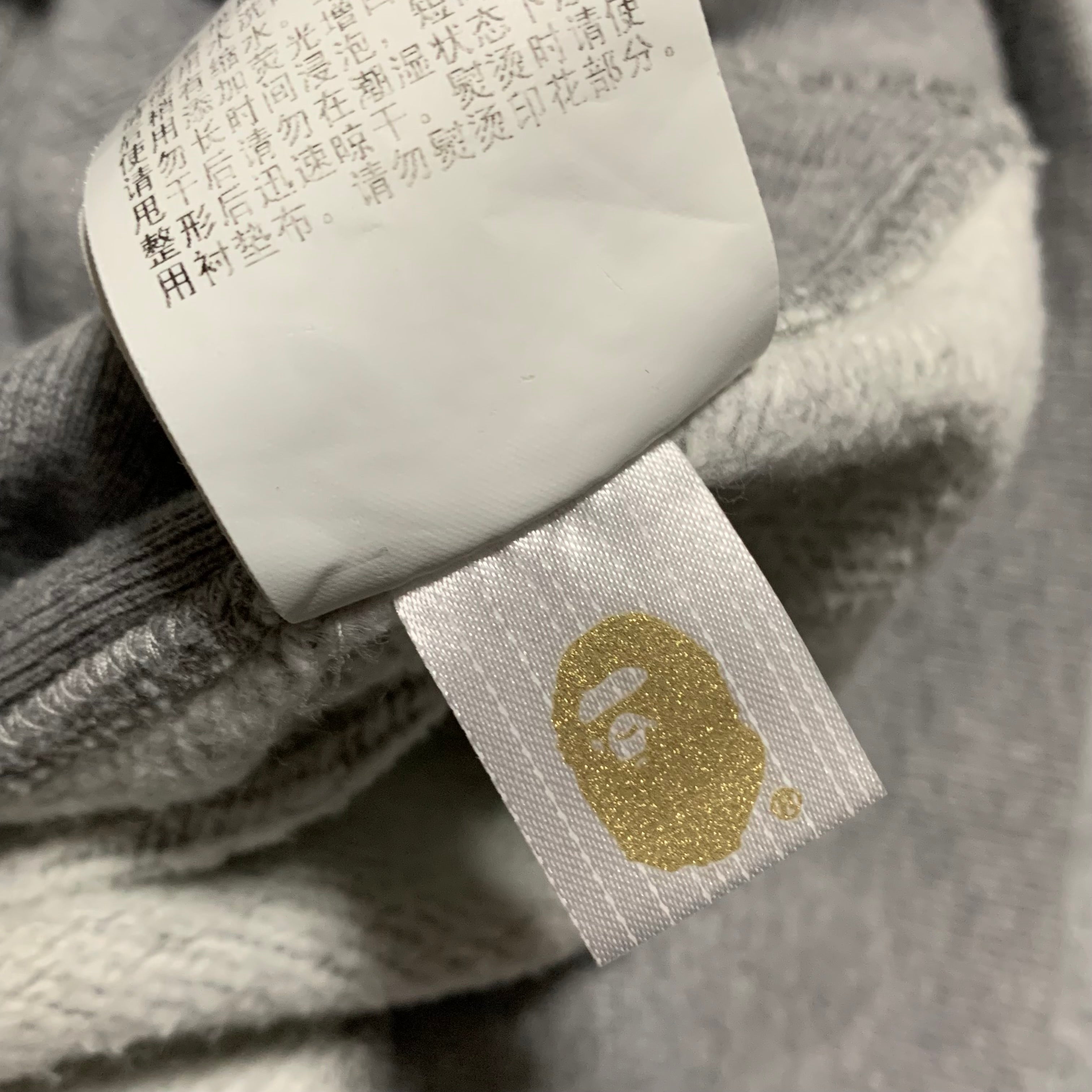 Bape Large Shark Tiger Grey Pullover Hoodie A Bathing Ape
