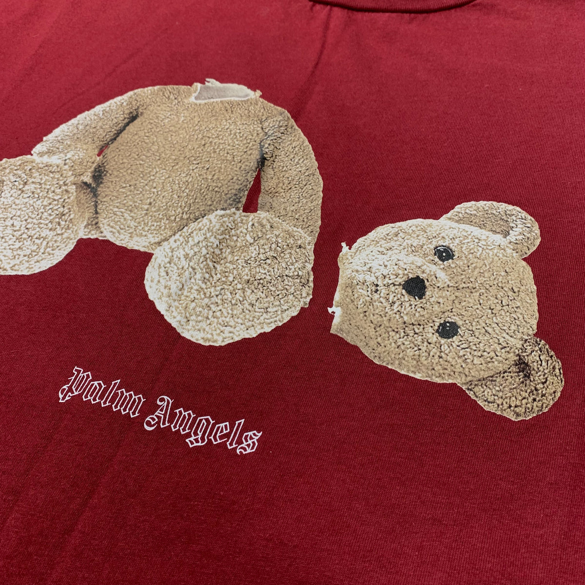 Palm Angels Small Tee Bear Classic Burgundy T-Shirt End Clothing Limited Edition
