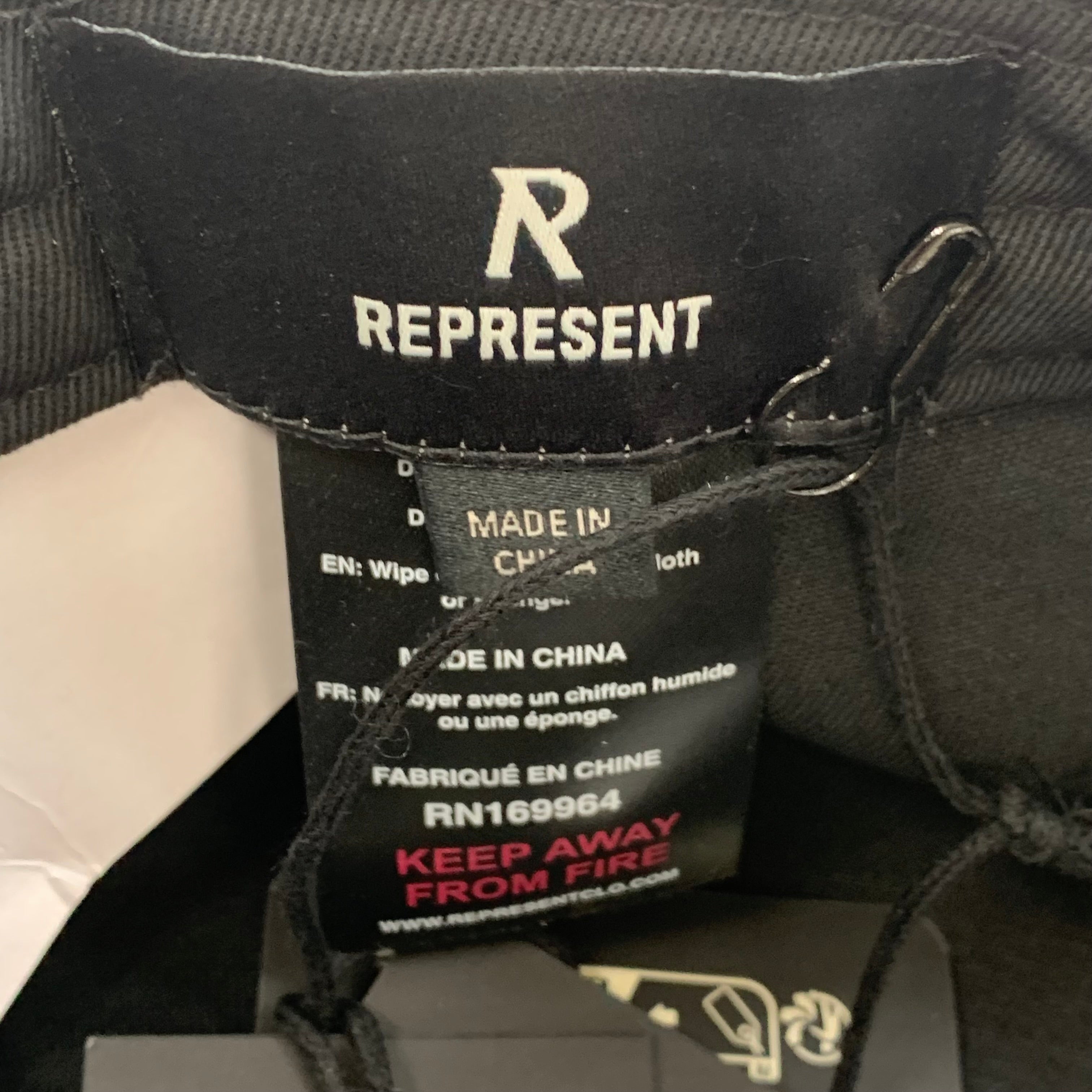 Represent Cap Crest Jet Black Hat Cap