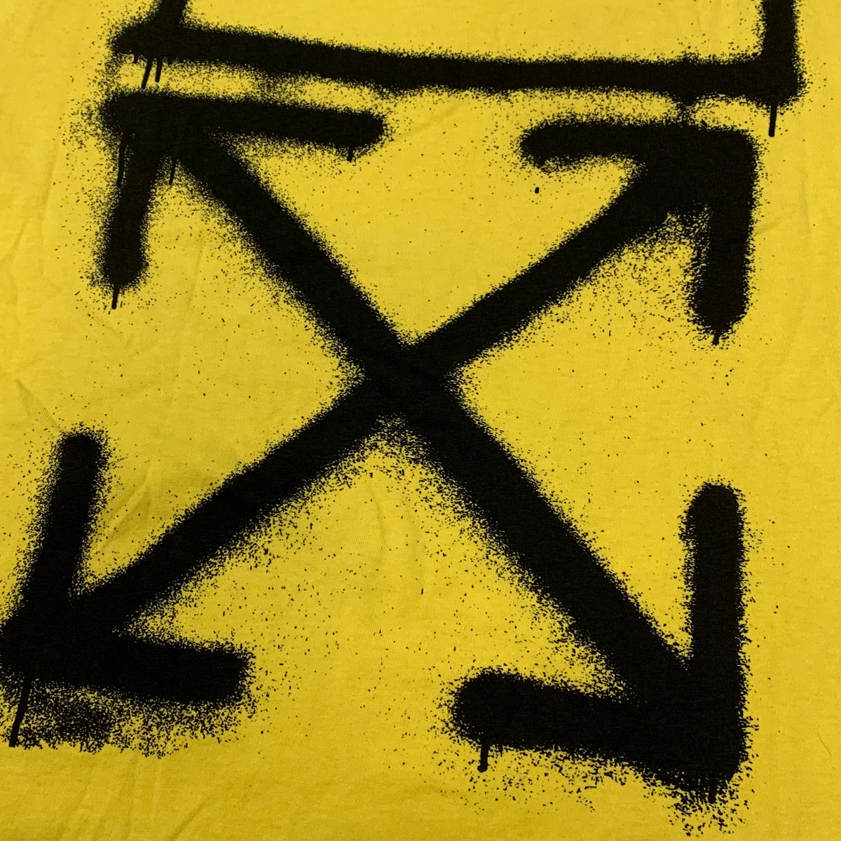 Off White Large Tee Graffiti Arrows Yellow T-Shirt Virgil Abloh