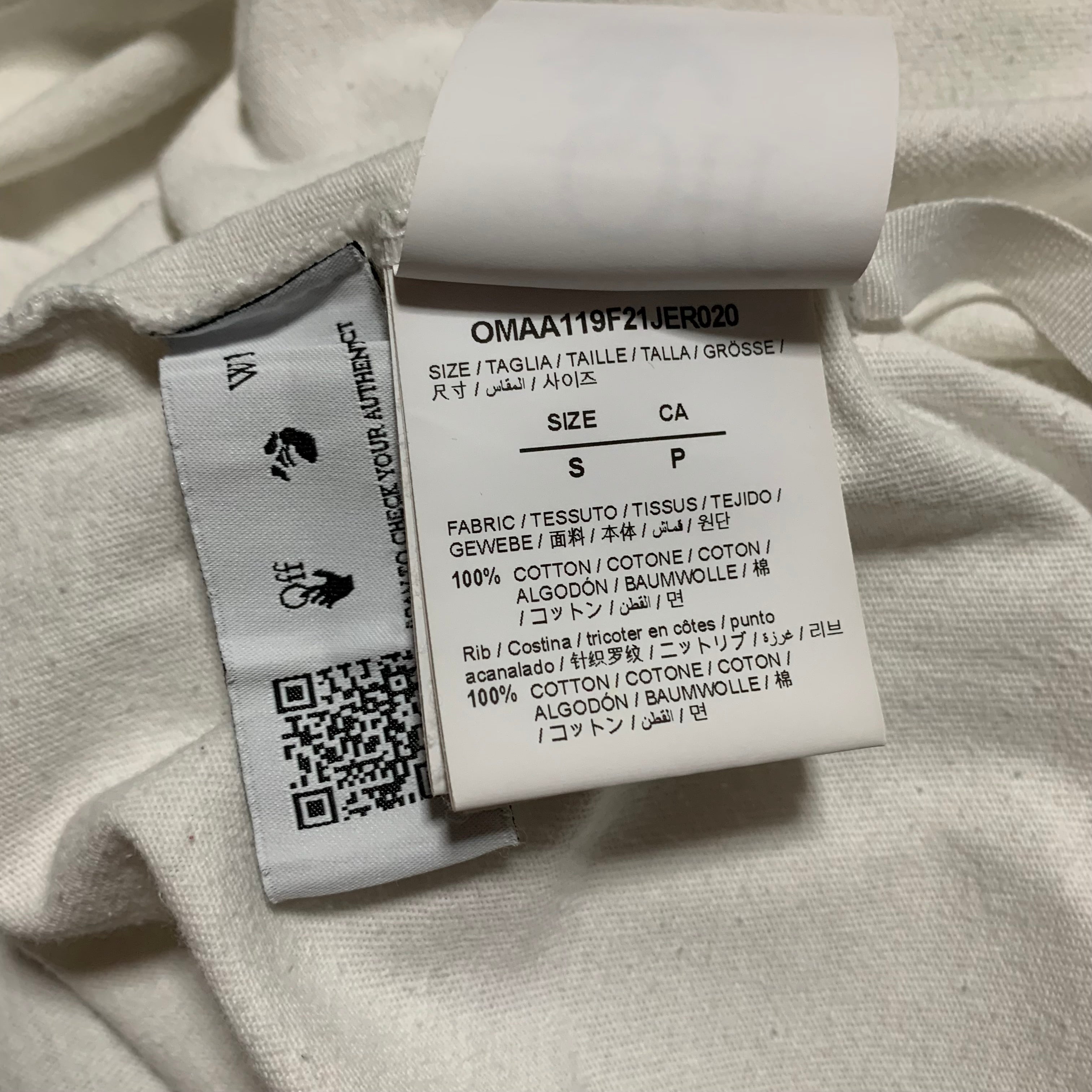 Off White Small Dripped Logo White Tee Virgil Abloh