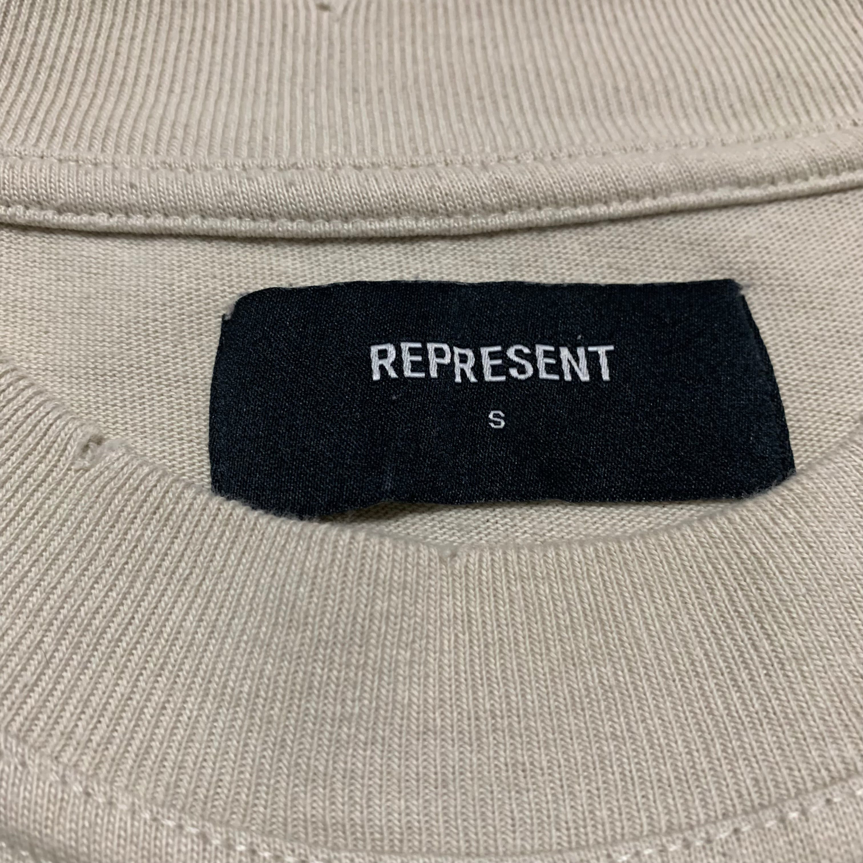 Represent Small Shark Vintage White Tee Only The Strong Survive