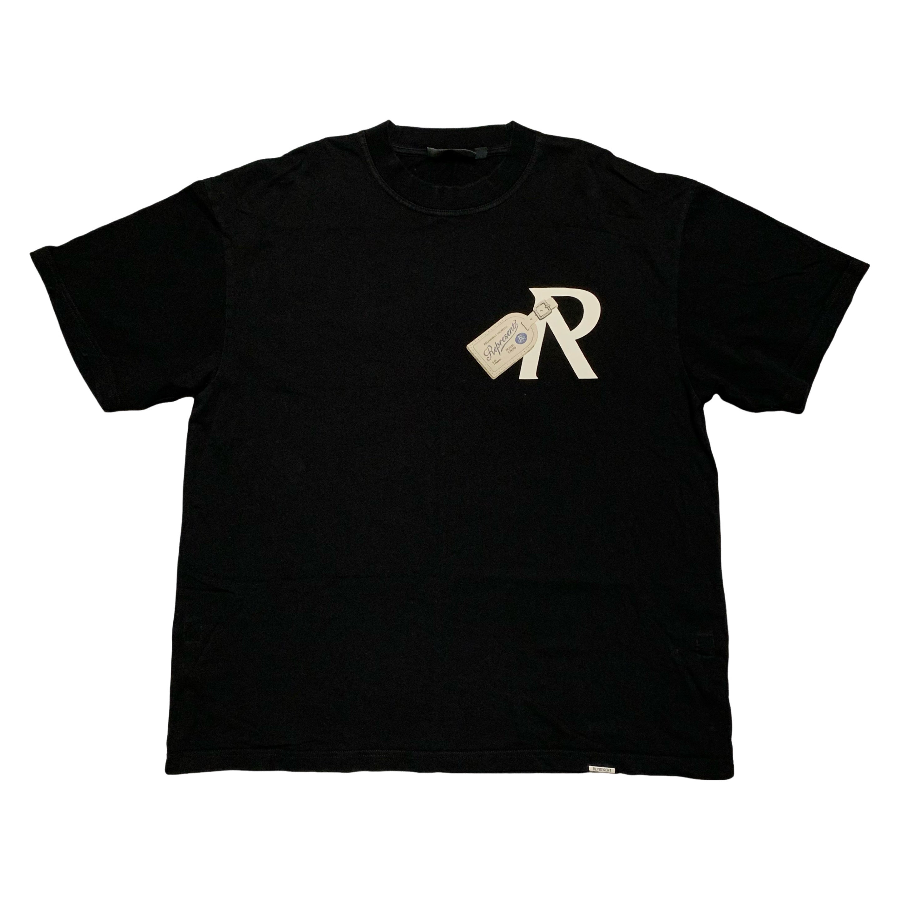 Represent Large Luggage Tag Black Tee