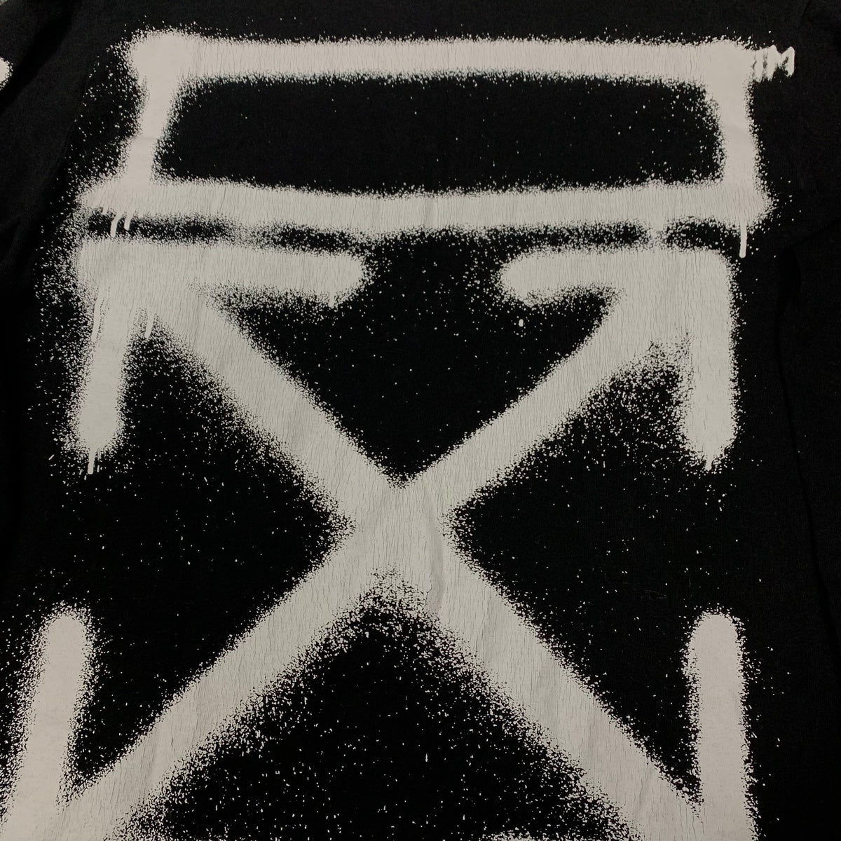 Off White Small Tee Graffiti Arrows Black Long Sleeve T-Shirt Virgil Abloh