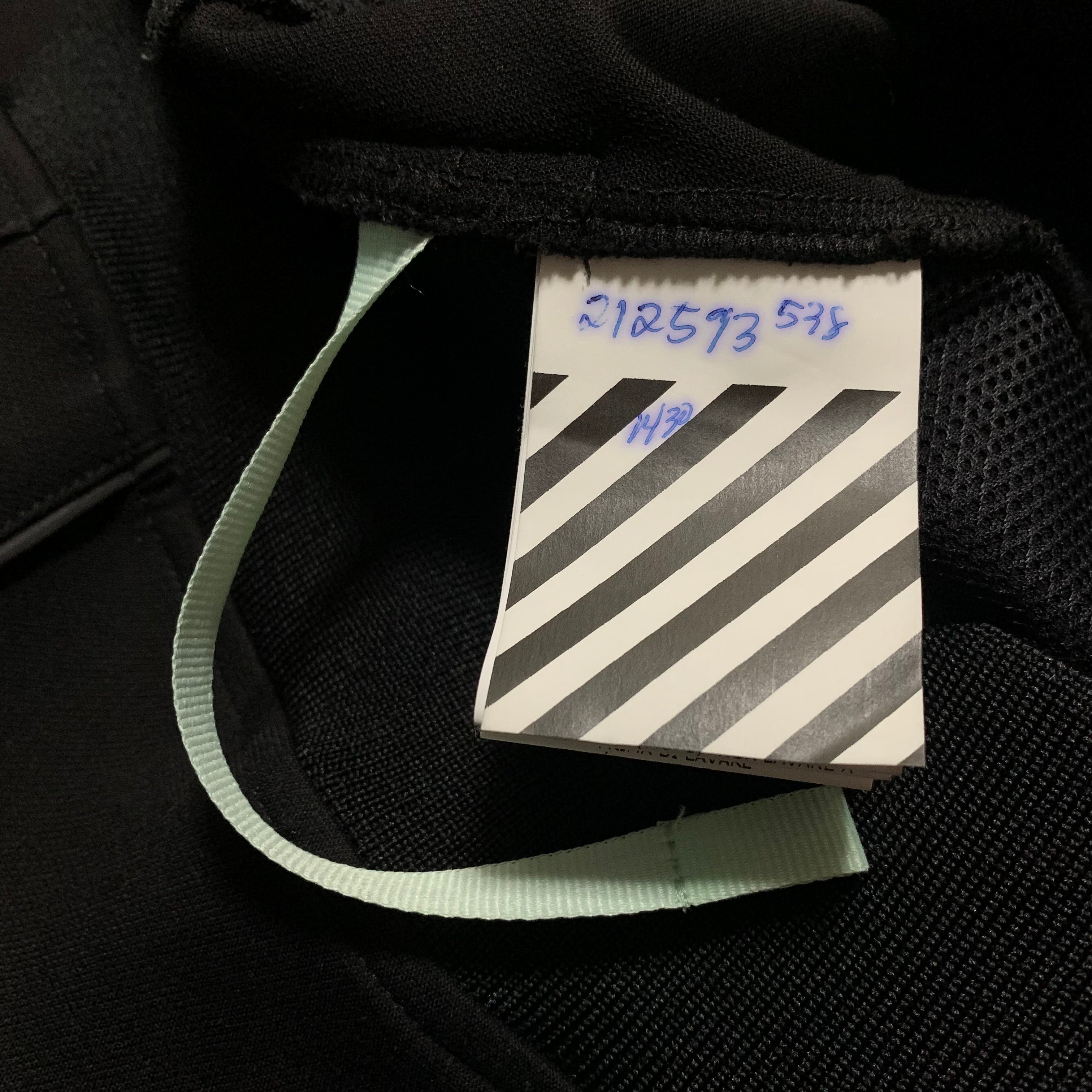 Off White Small Track Jacket Black Multi Colour Logo Virgil Abloh 2019 (OMBD009R19820021)