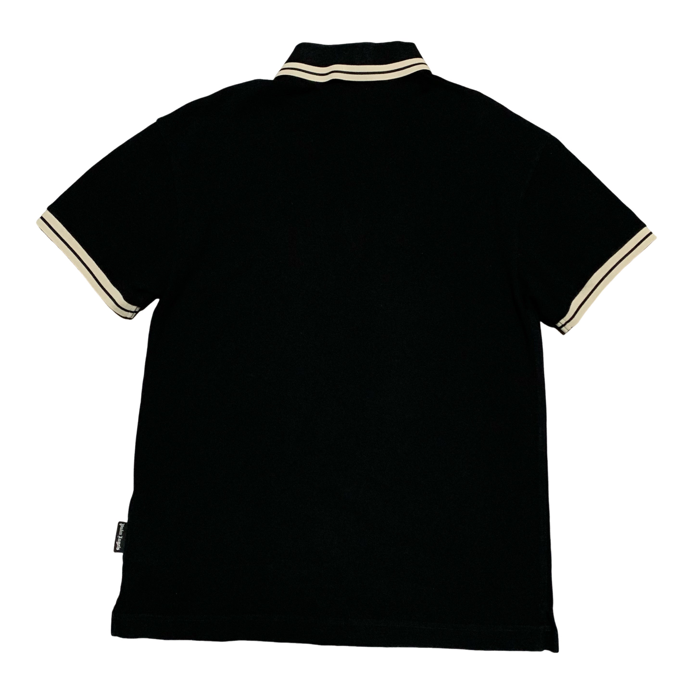 Palm Angels Medium Polo Shirt Black Button Top