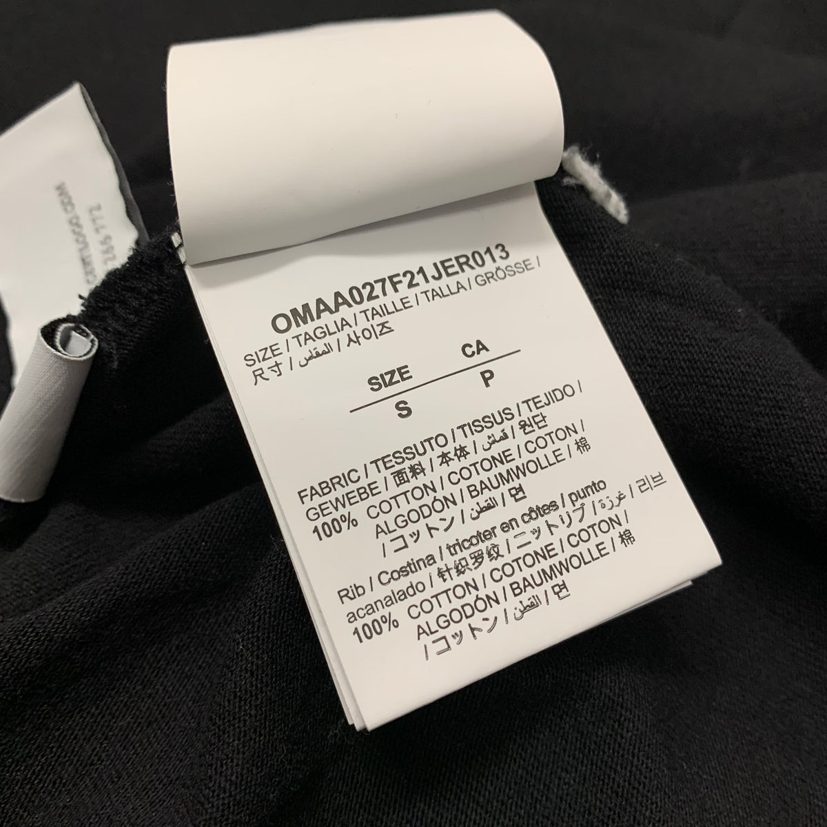 Off White Small Tee Caravaggio Arrows Black T-Shirt Virgil Abloh