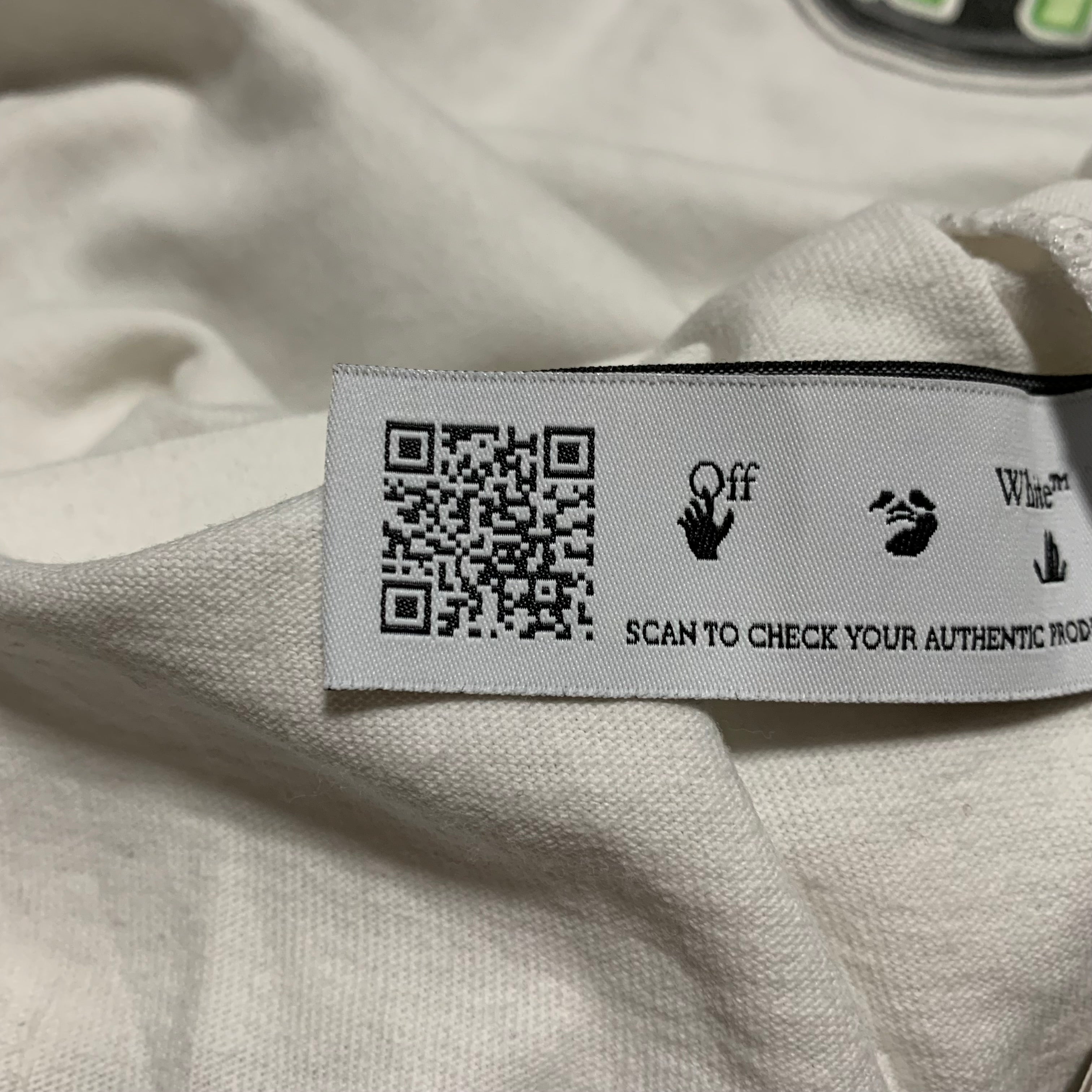 Off White Small Weed Graphic White Tee Virgil Abloh