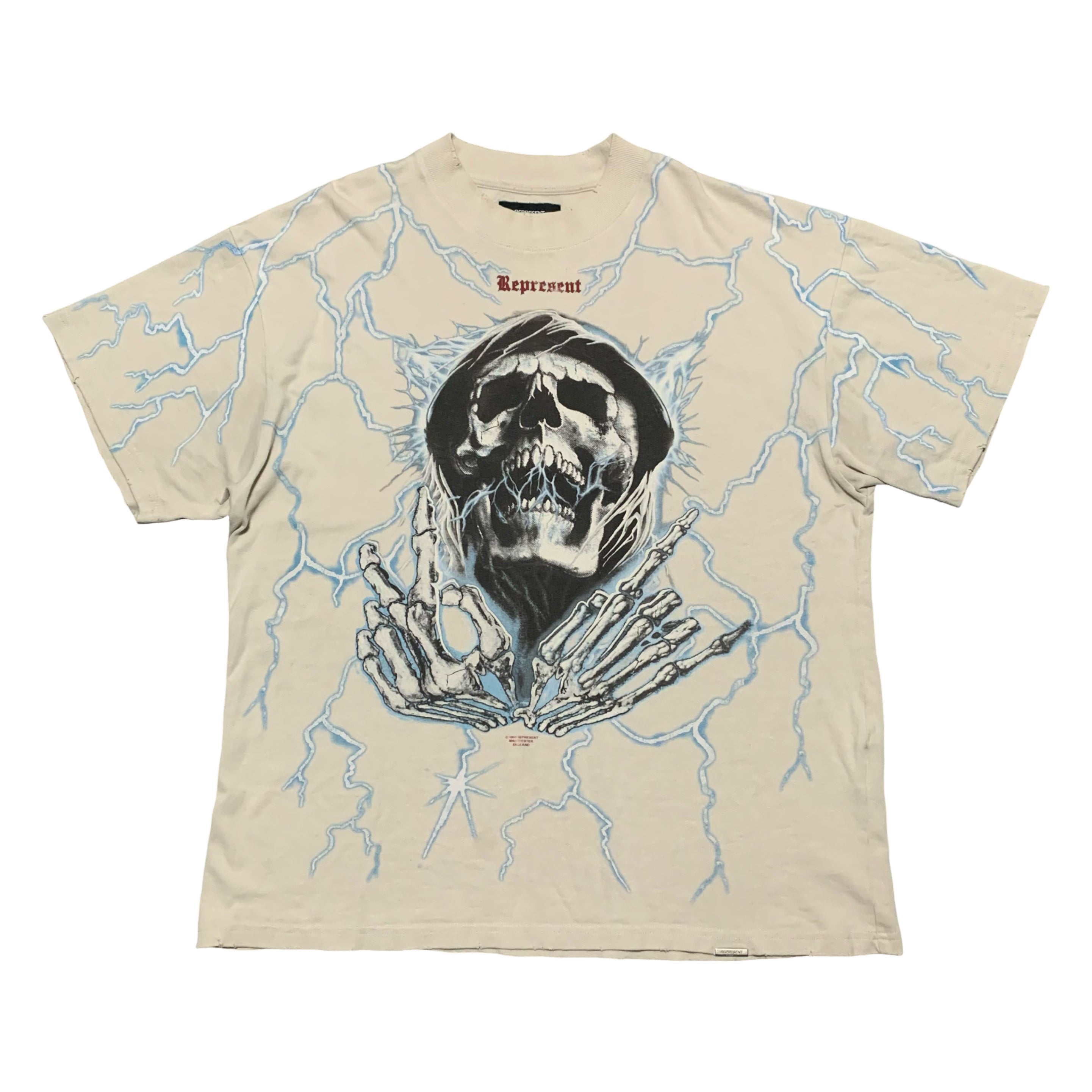 Represent Large Louder Than Hell Vintage White Tee