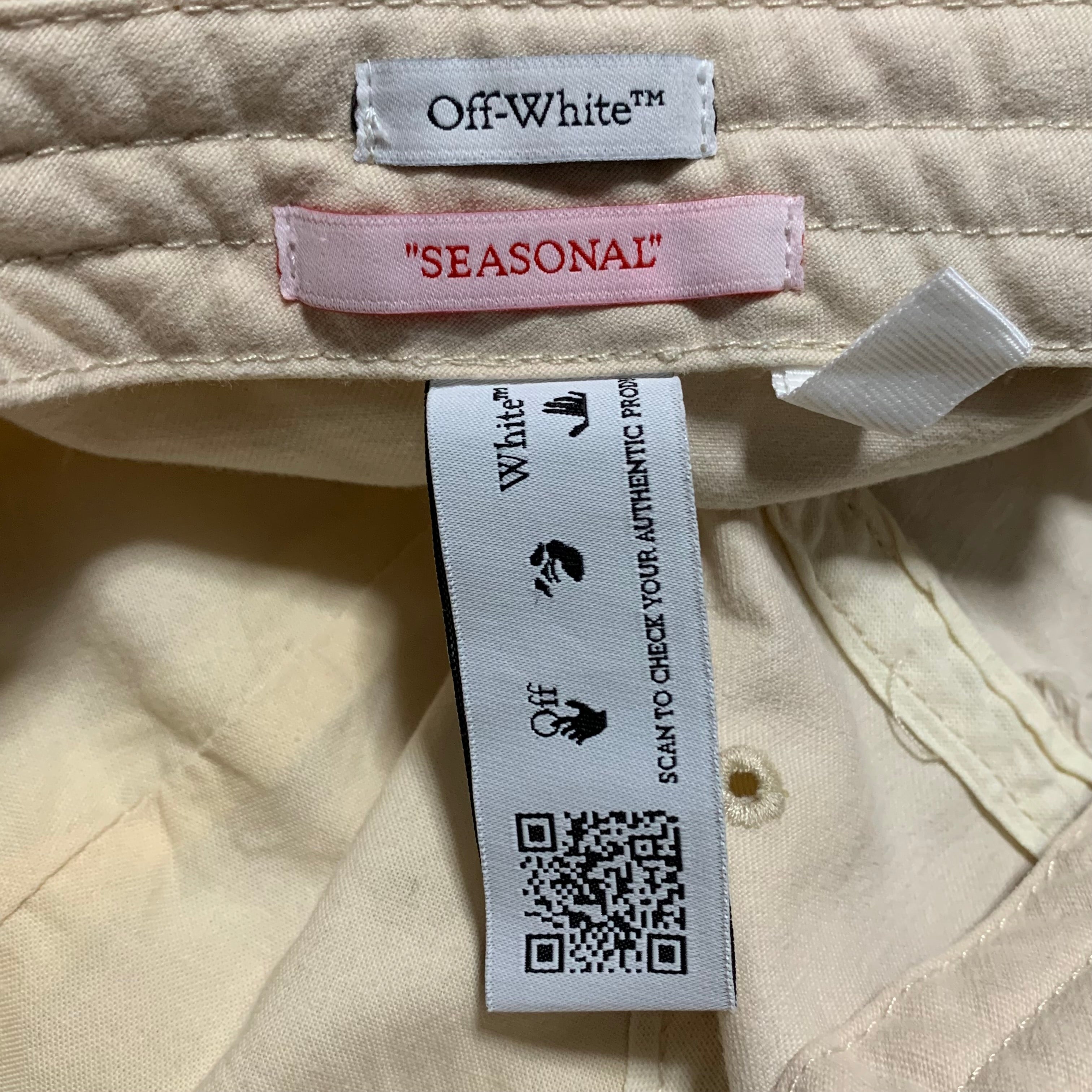 Off White Cap Metal Arrows Beige Baseball Cap Hat Virgil Abloh