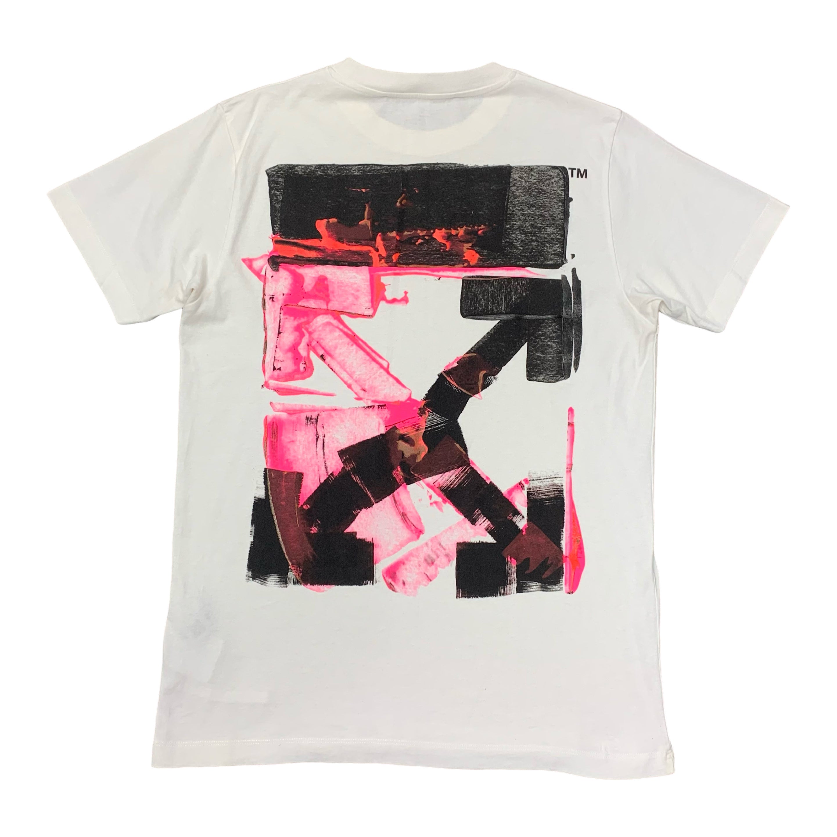 Off White Medium Tee Acrylic Arrows White T-Shirt Virgil Abloh