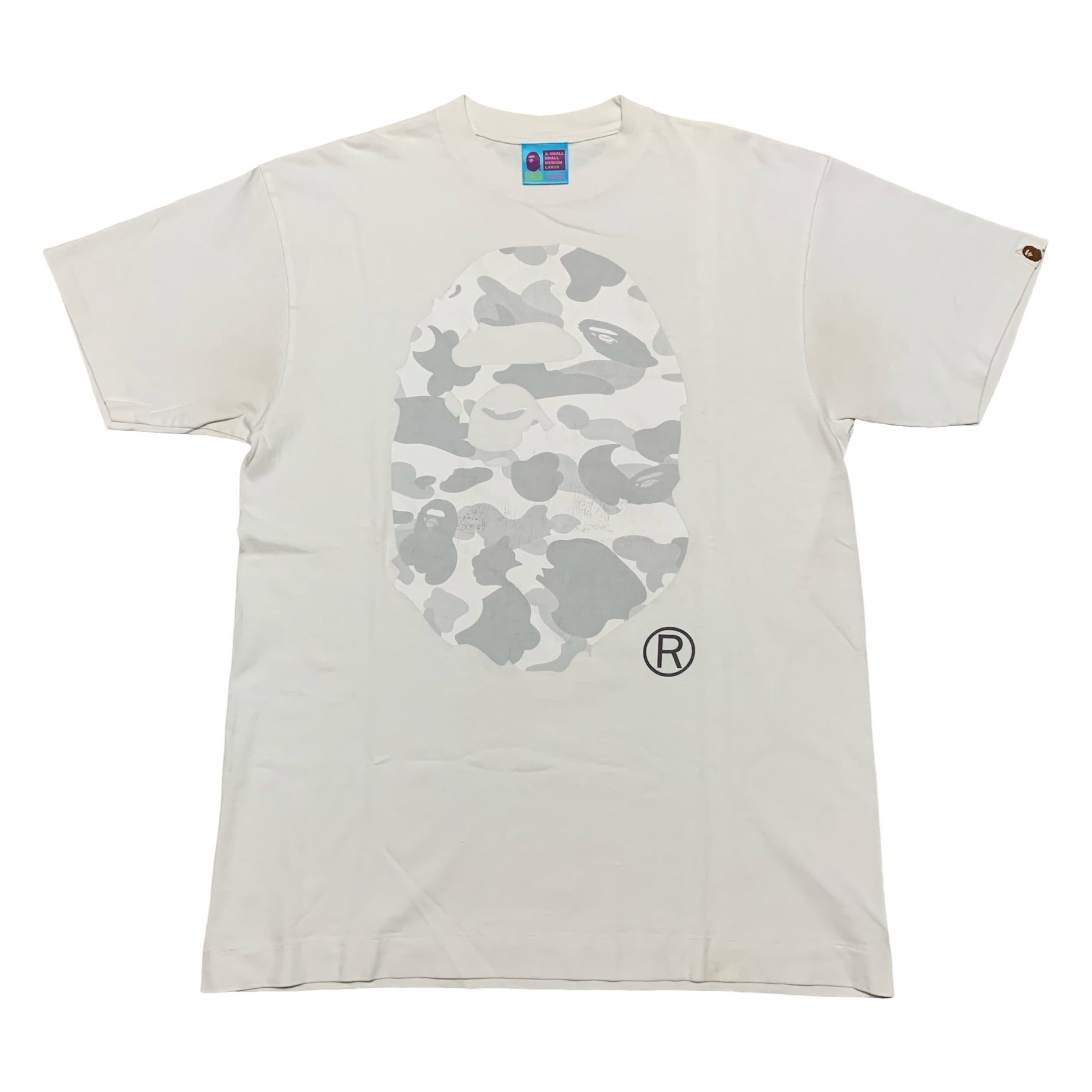 Bape Large Big Ape Head Camo White Tee A Bathing Ape Vintage