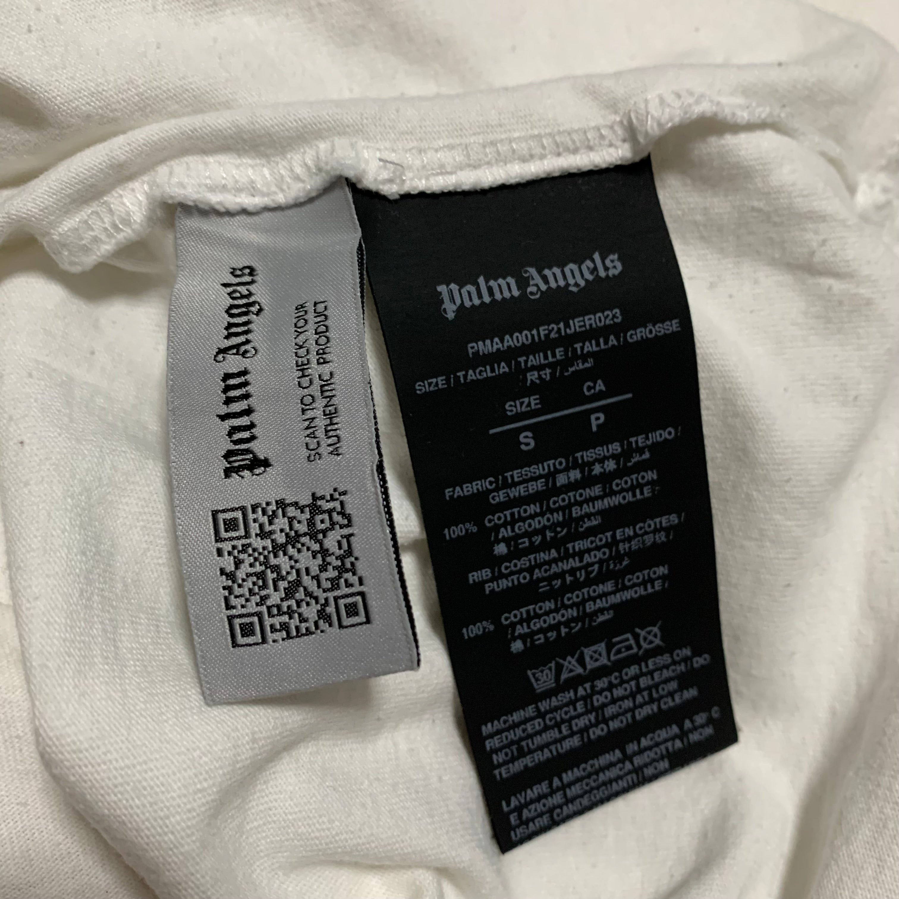 Palm Angels Small Kill The Bear White Tee