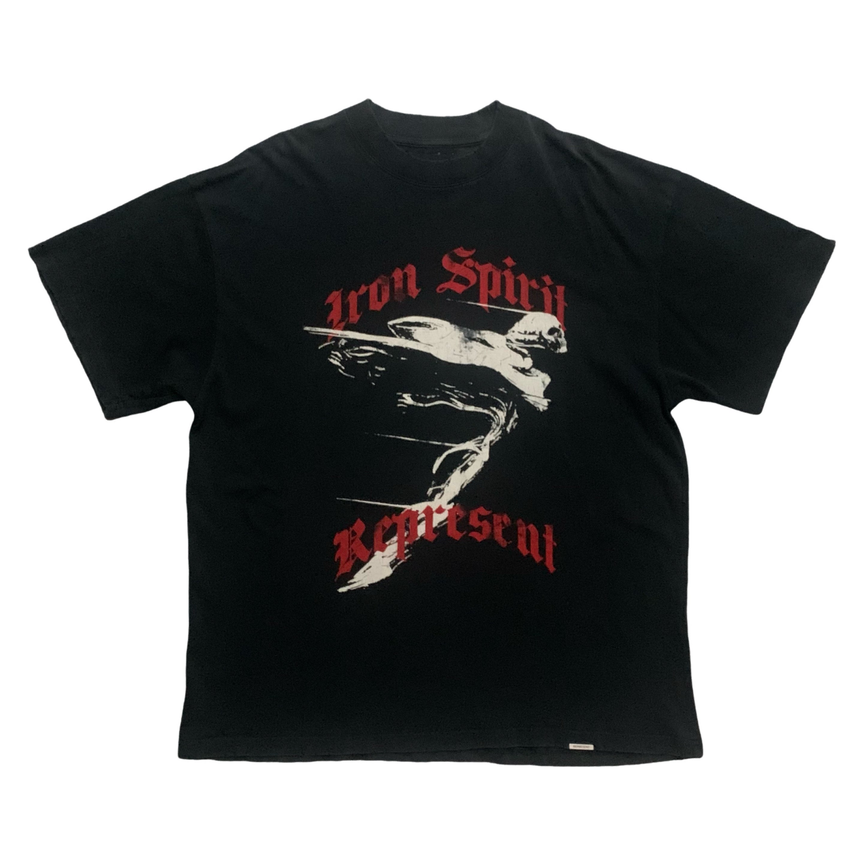 Represent Large Iron Spirit Vintage Black Tee