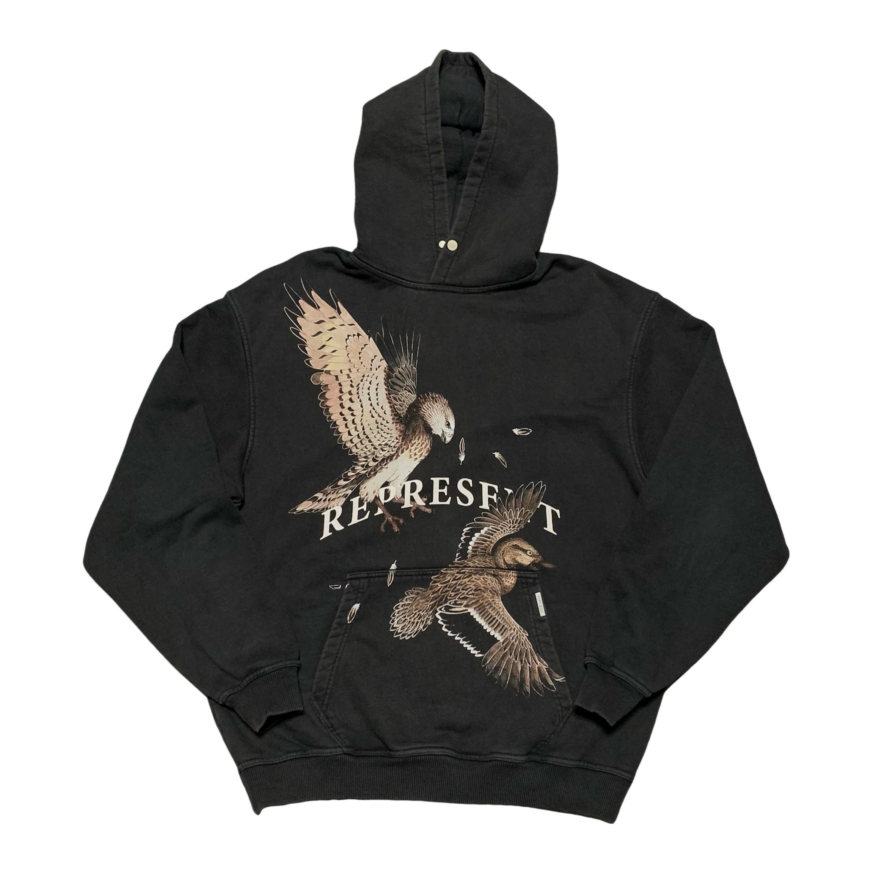 Represent Medium Bird Of Prey Jet Black Hoodie