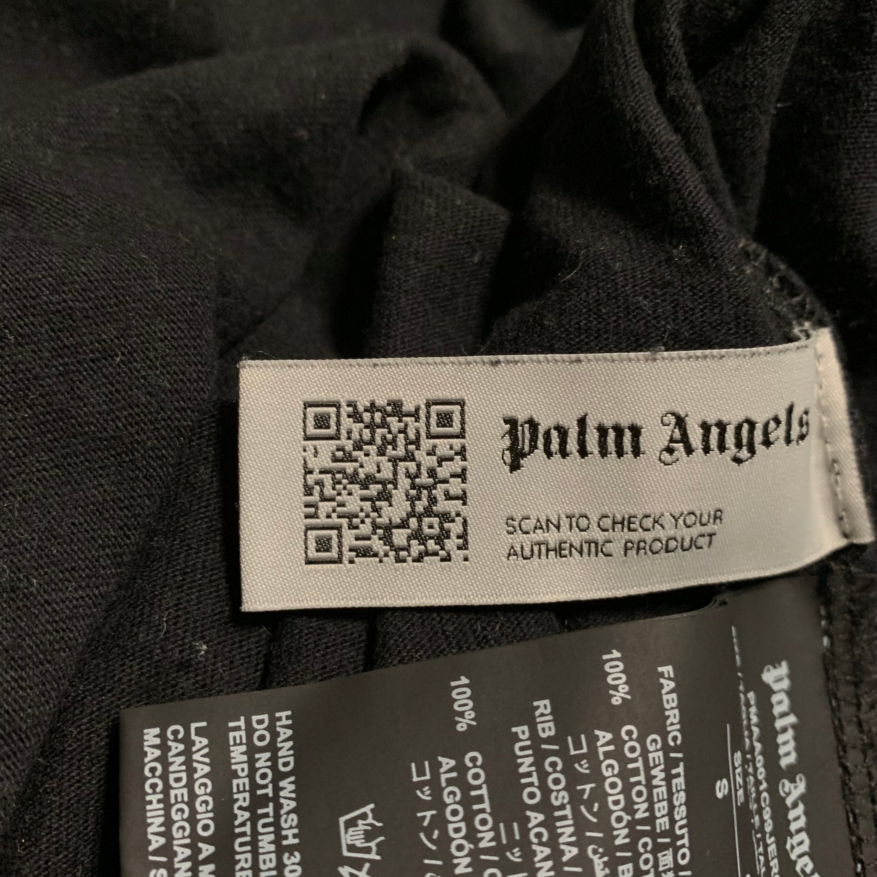 Palm Angels Small Tee Paris Sprayed Black T-Shirt