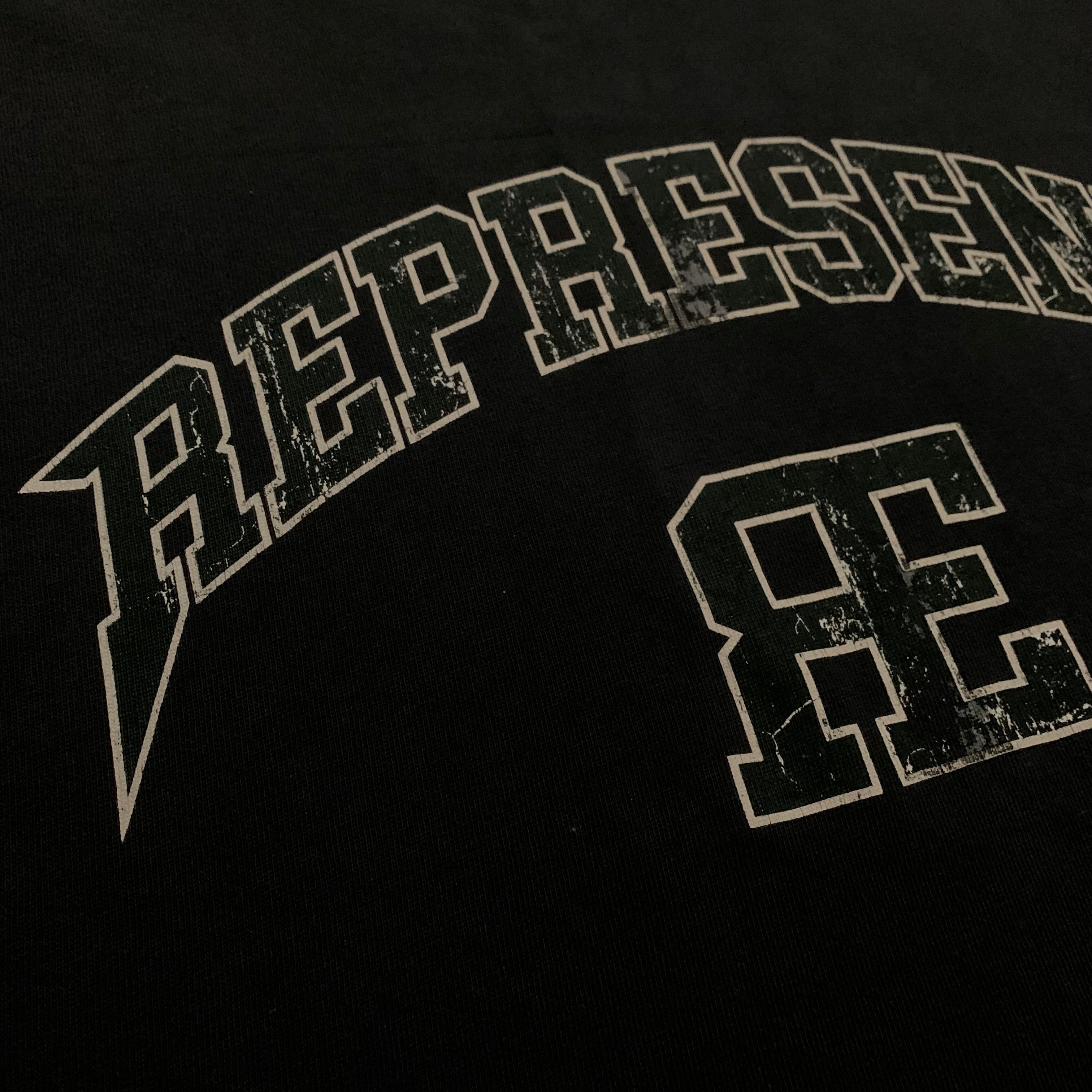 Represent XL Varsity Logo Vintage Black Tee