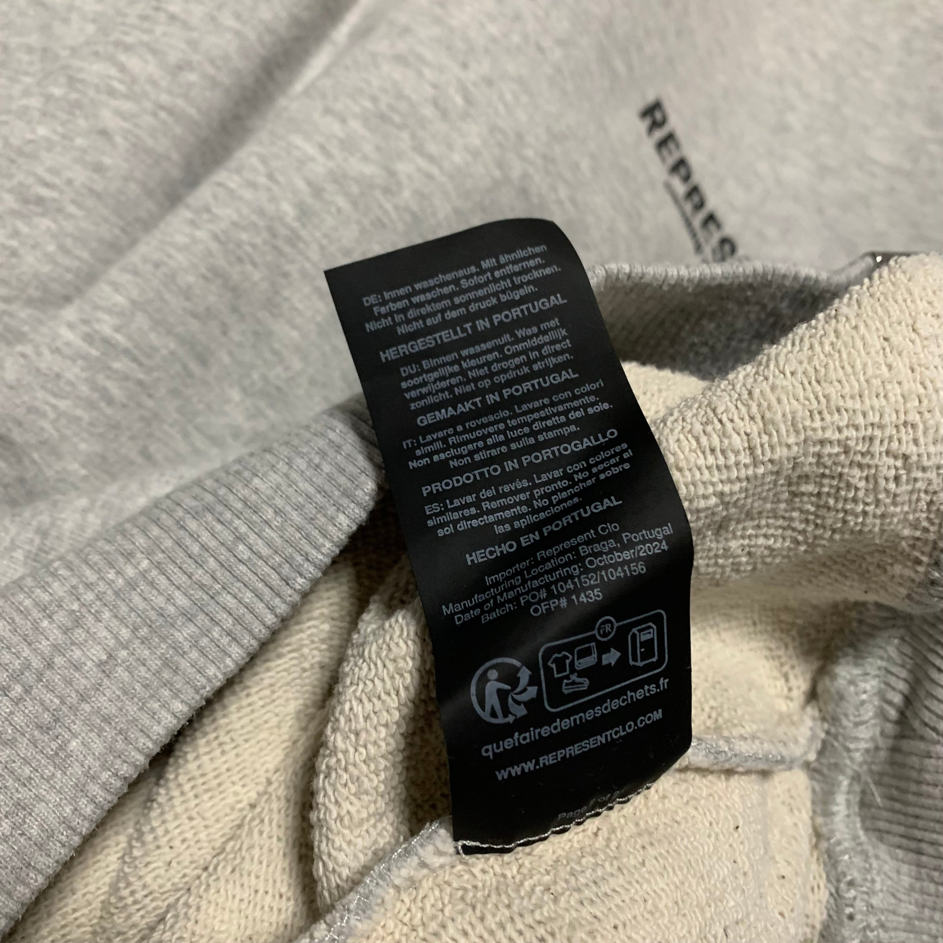 Represent XL Owners Club Grey Sweater Sweatshirt Crewneck