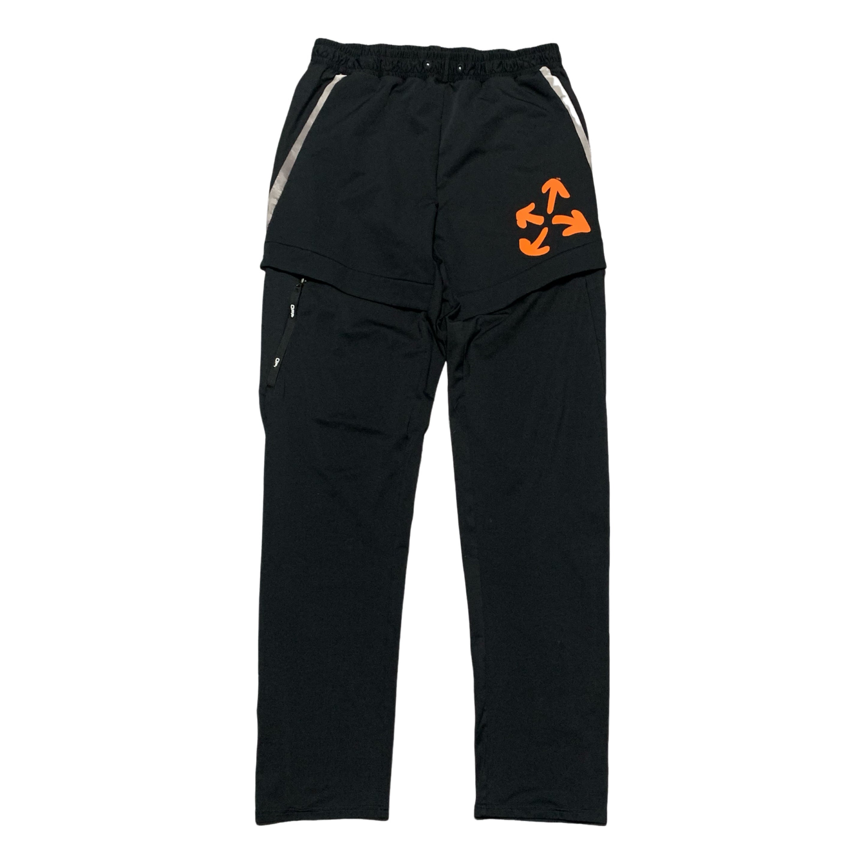Off White Medium Arrows Active Black Jogger Track Pant Bottoms Virgil Abloh