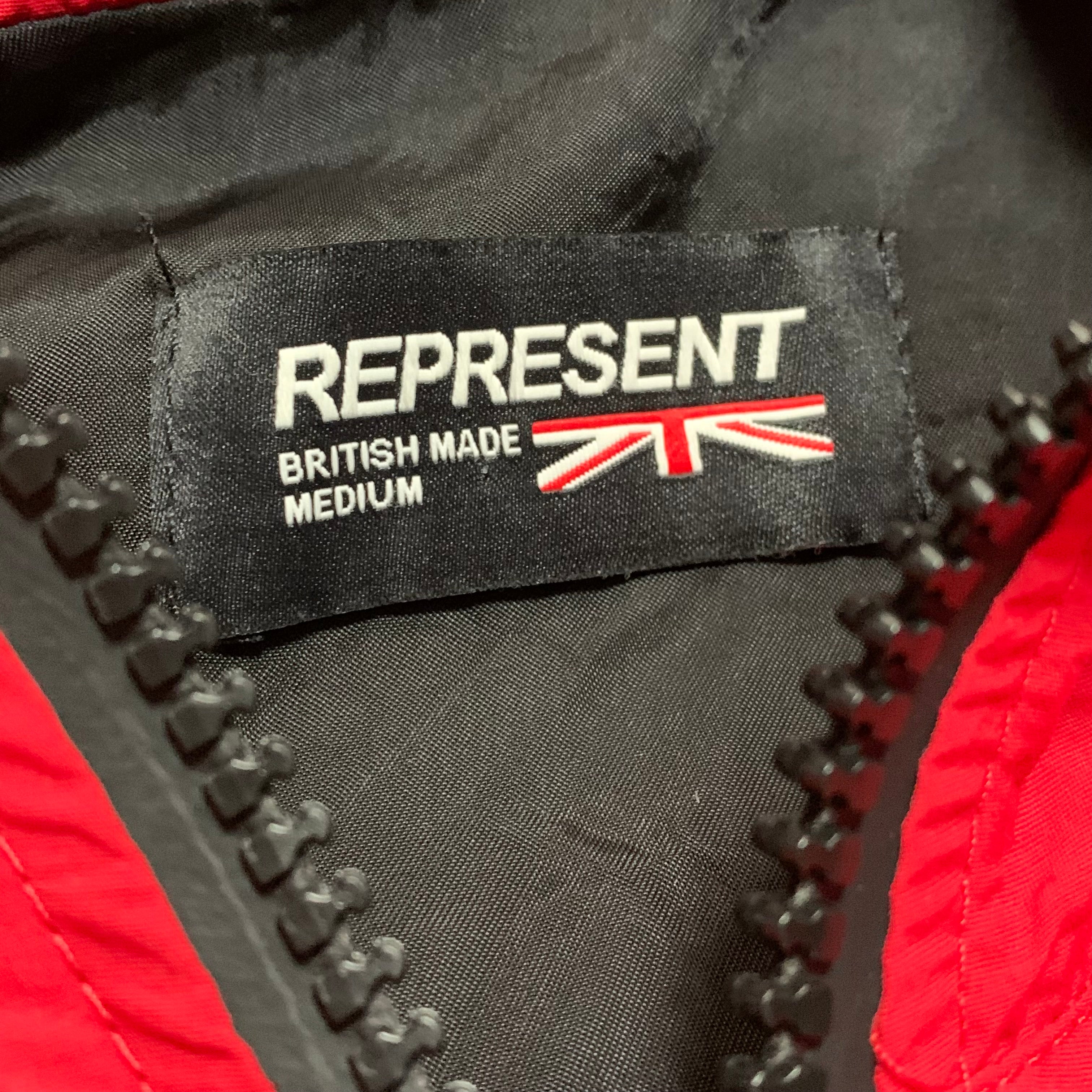 Represent Medium Track Jacket Black Red 2018