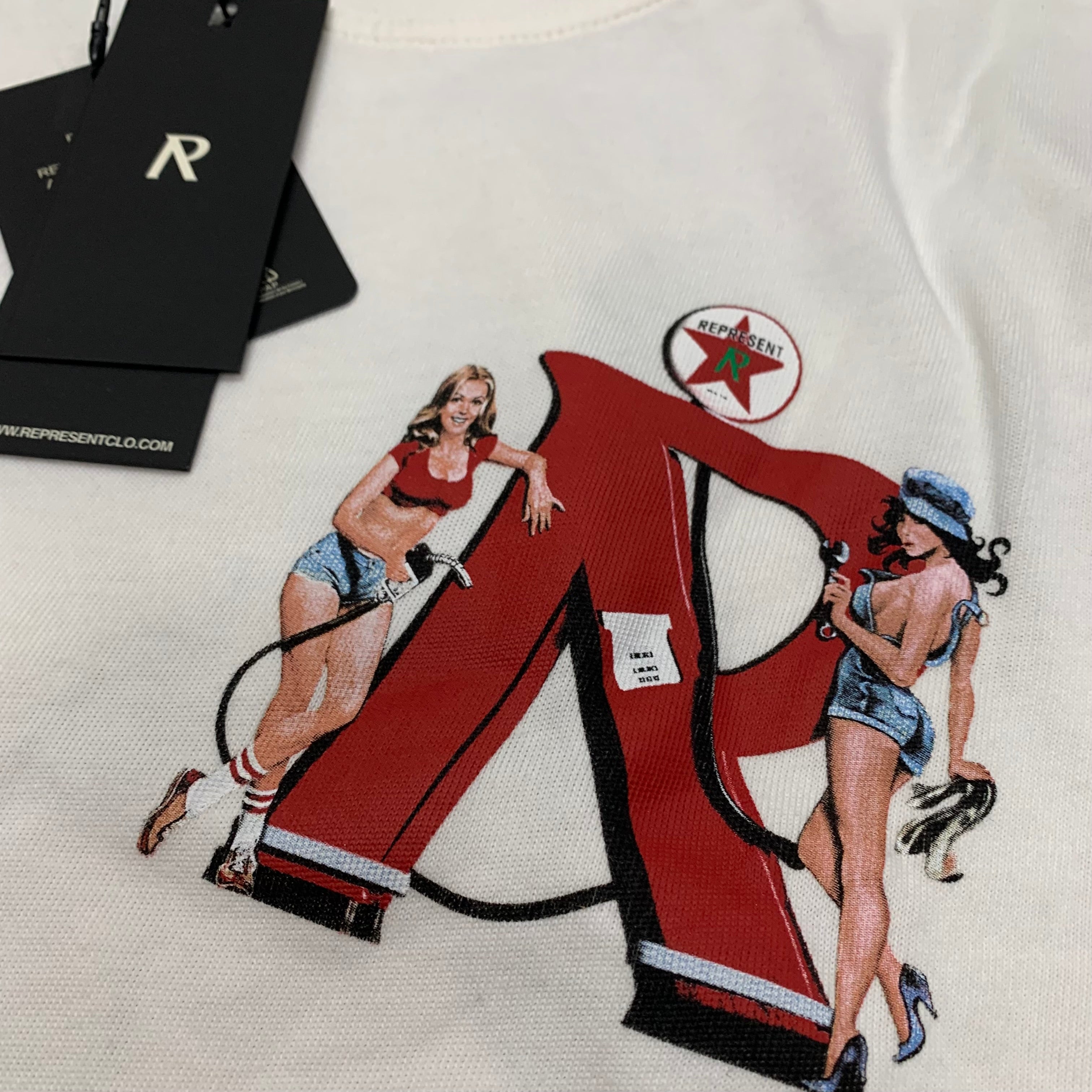 Represent Small Tee Premium Flat White T-Shirt