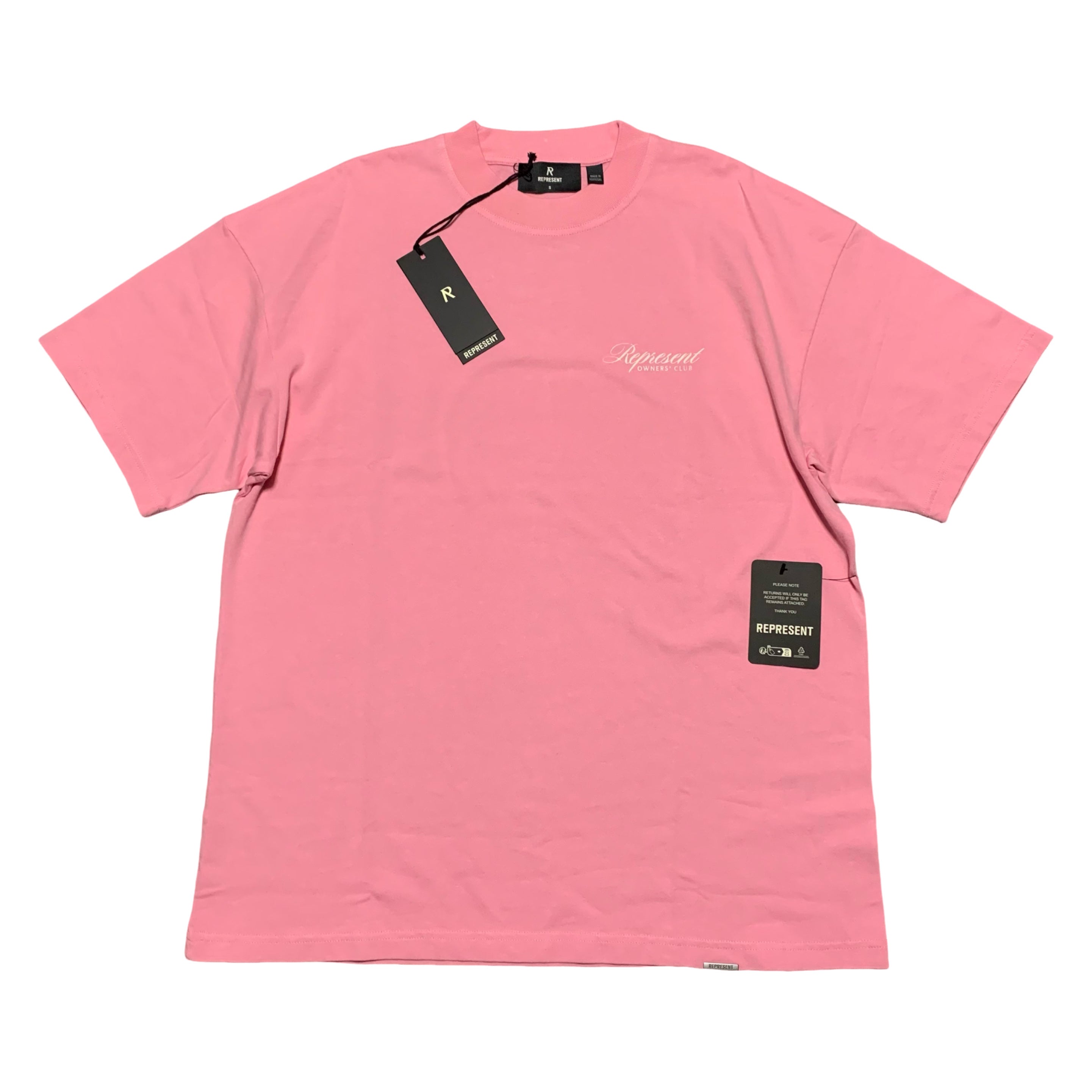 Represent Small Owners Club Script Pink Tee