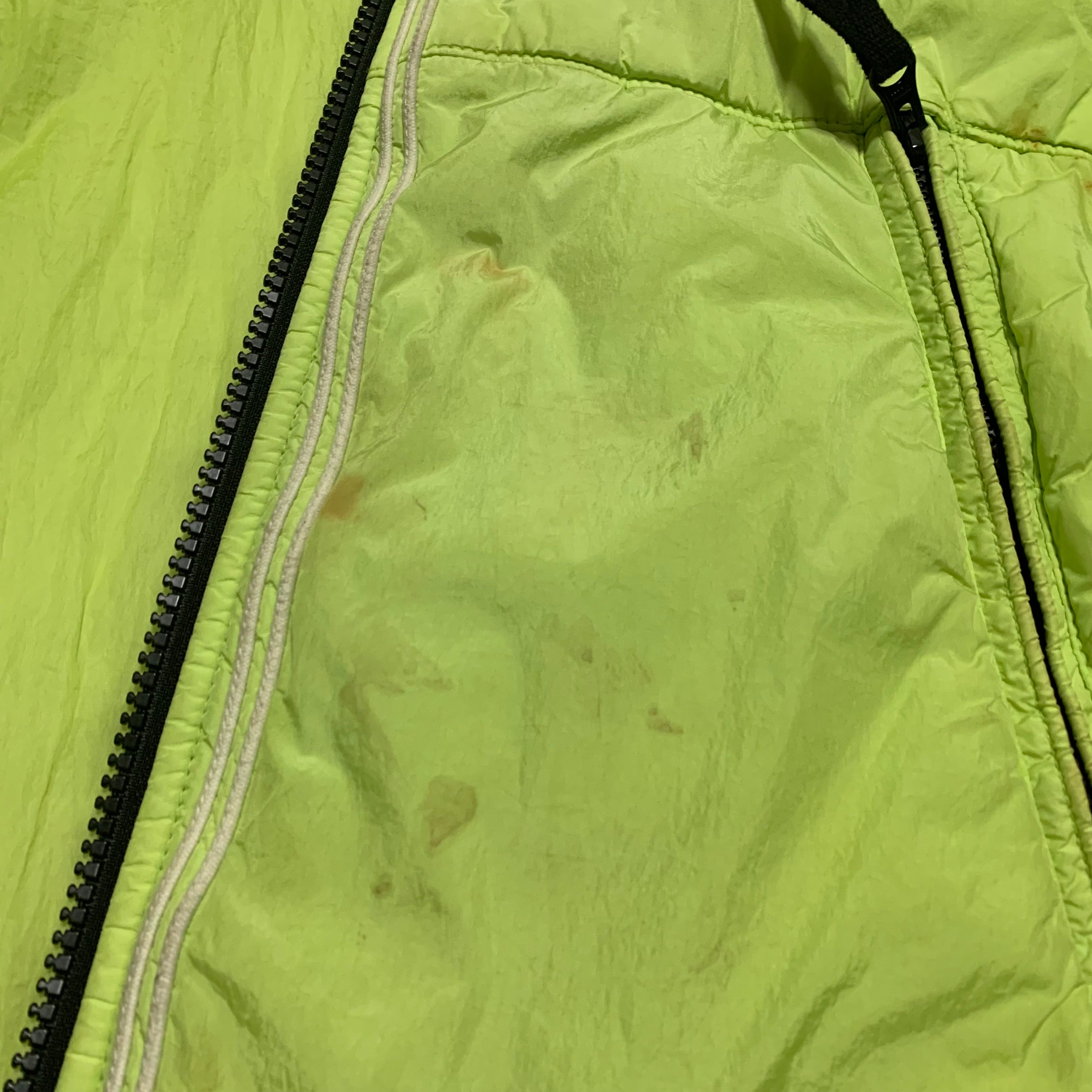 Stone Island Medium Lime Green Garment Dyed Crinkle Reps NY Jacket 2019