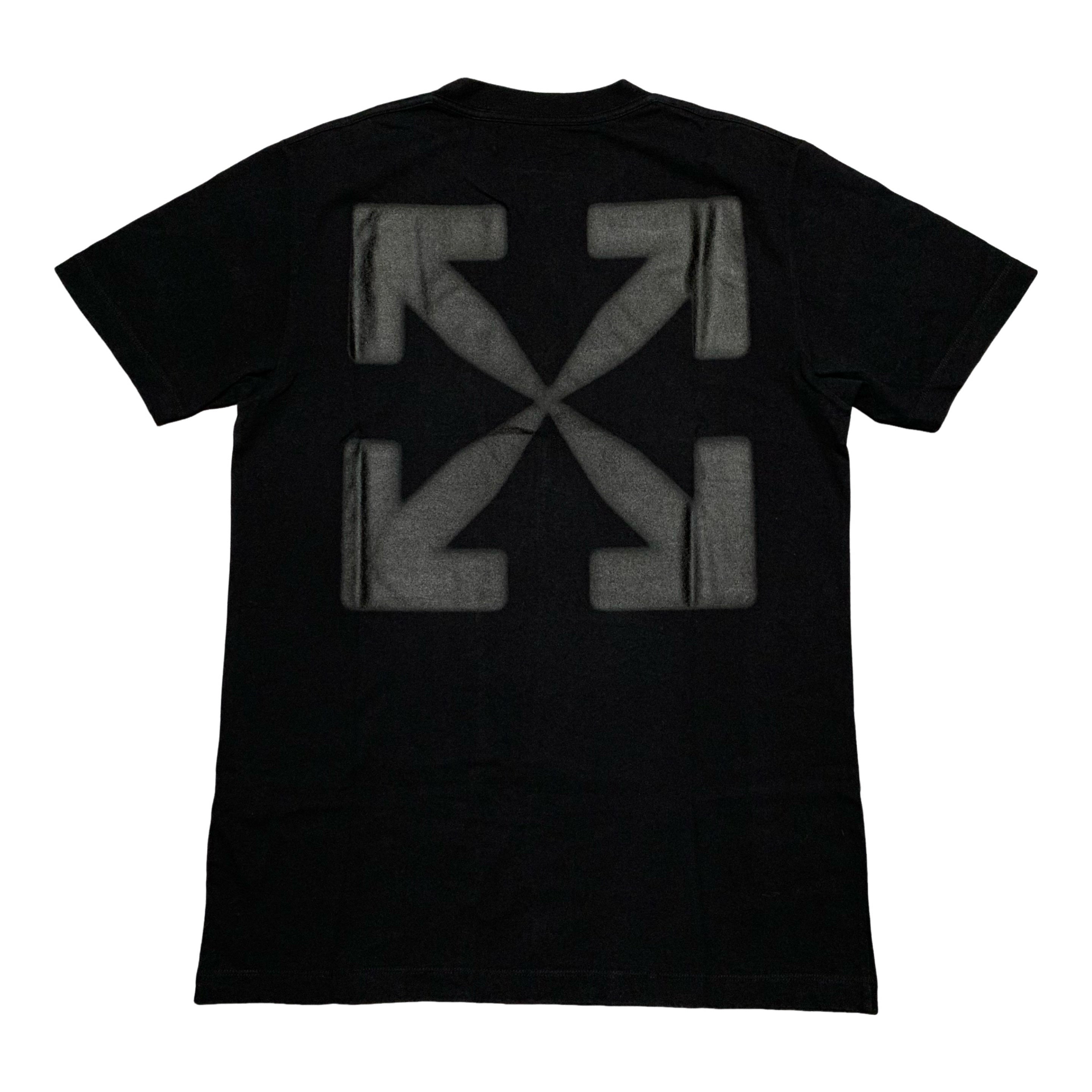 Off White Medium Mona Lisa Blurred Arrows Black Tee Virgil Abloh