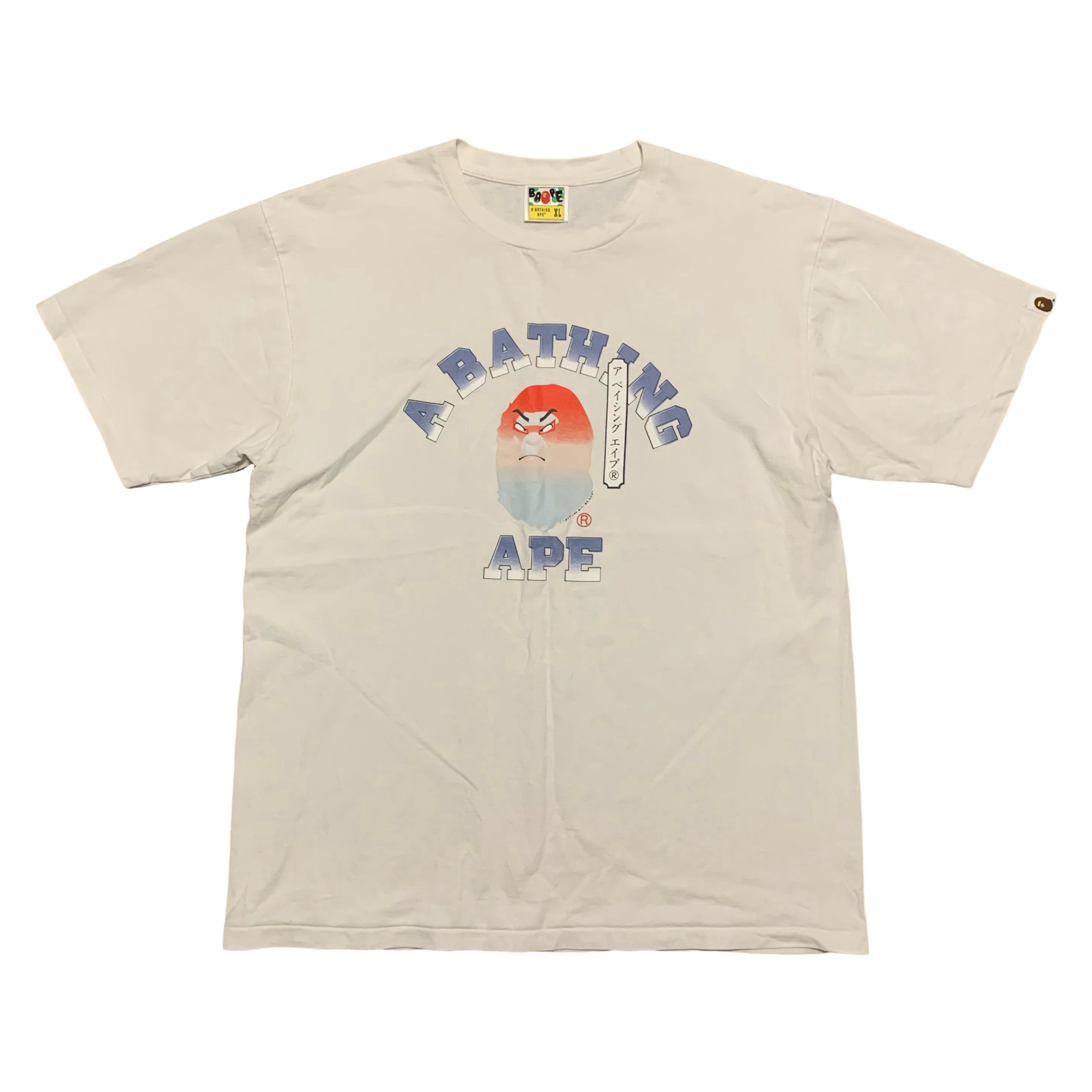 Bape XL College Japan Exclusive Japan Souvenir White Tee