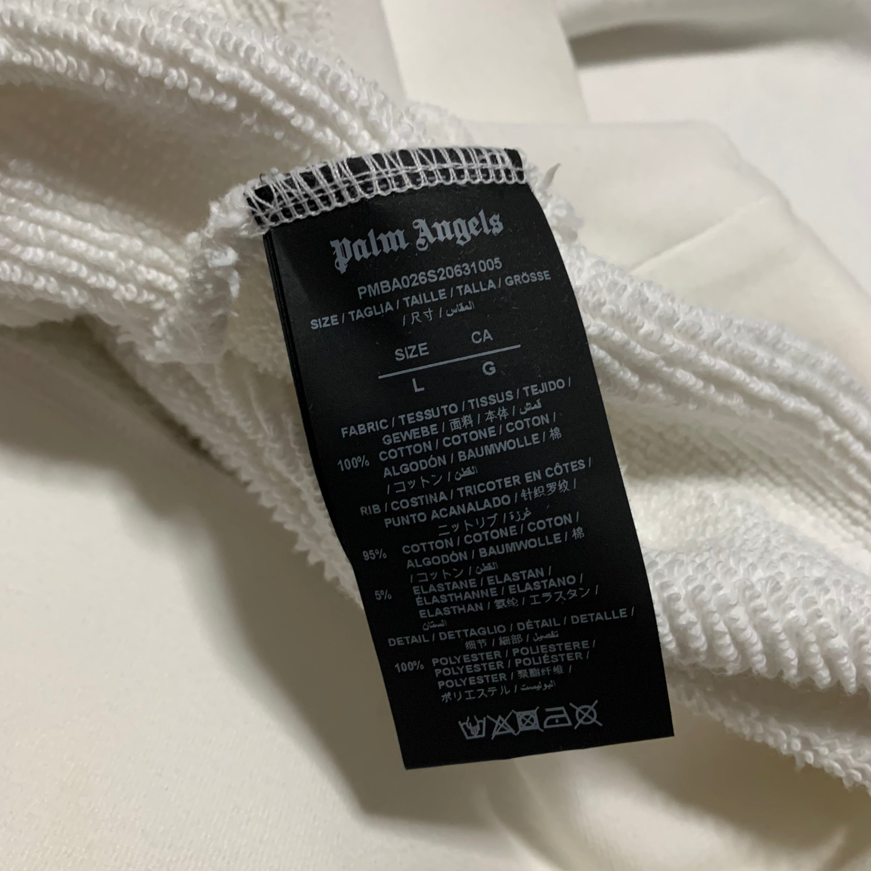 Palm Angels Large Gecko Graphic White Sweatshirt Crewneck