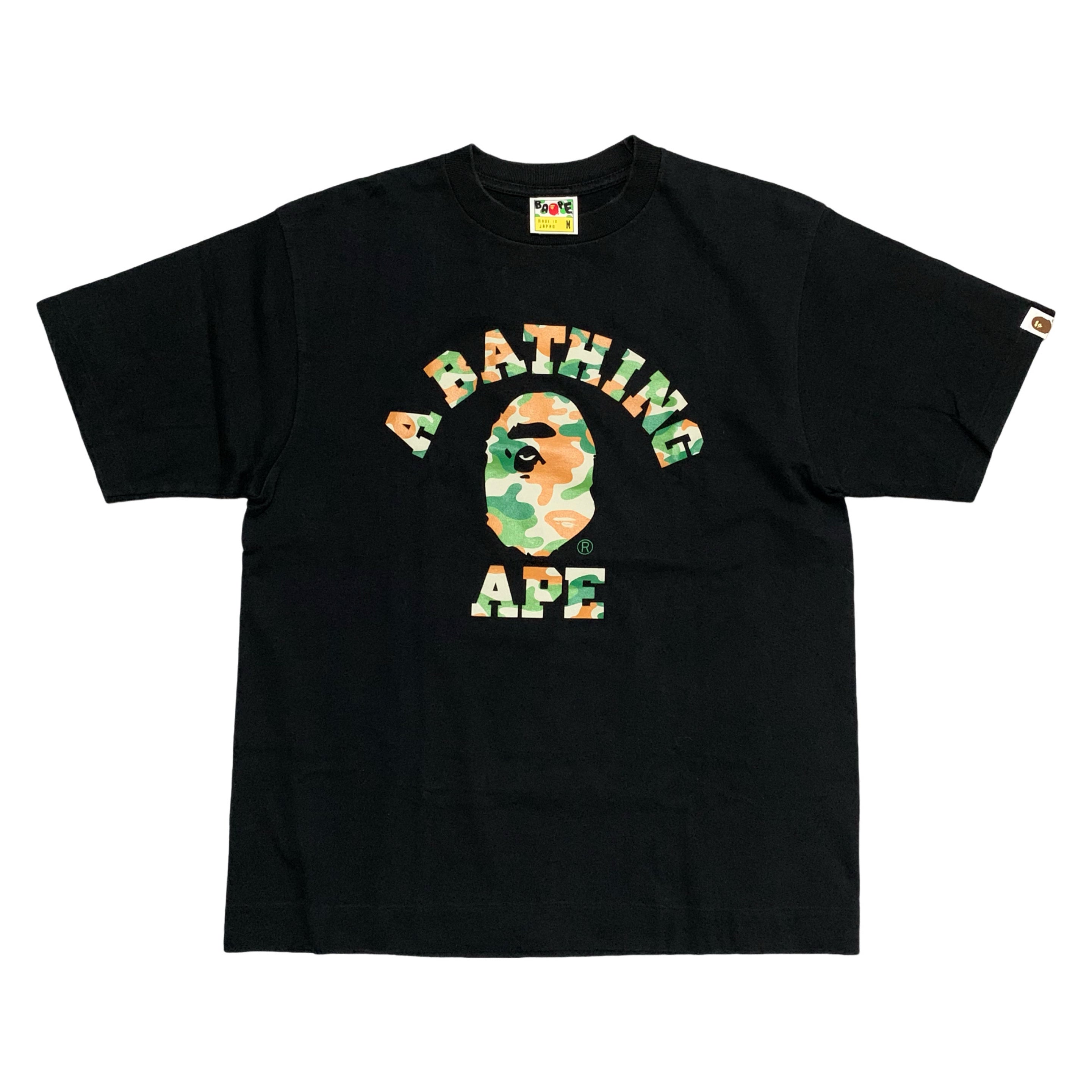 Bape Medium College Camo Black Tee A Bathing Ape