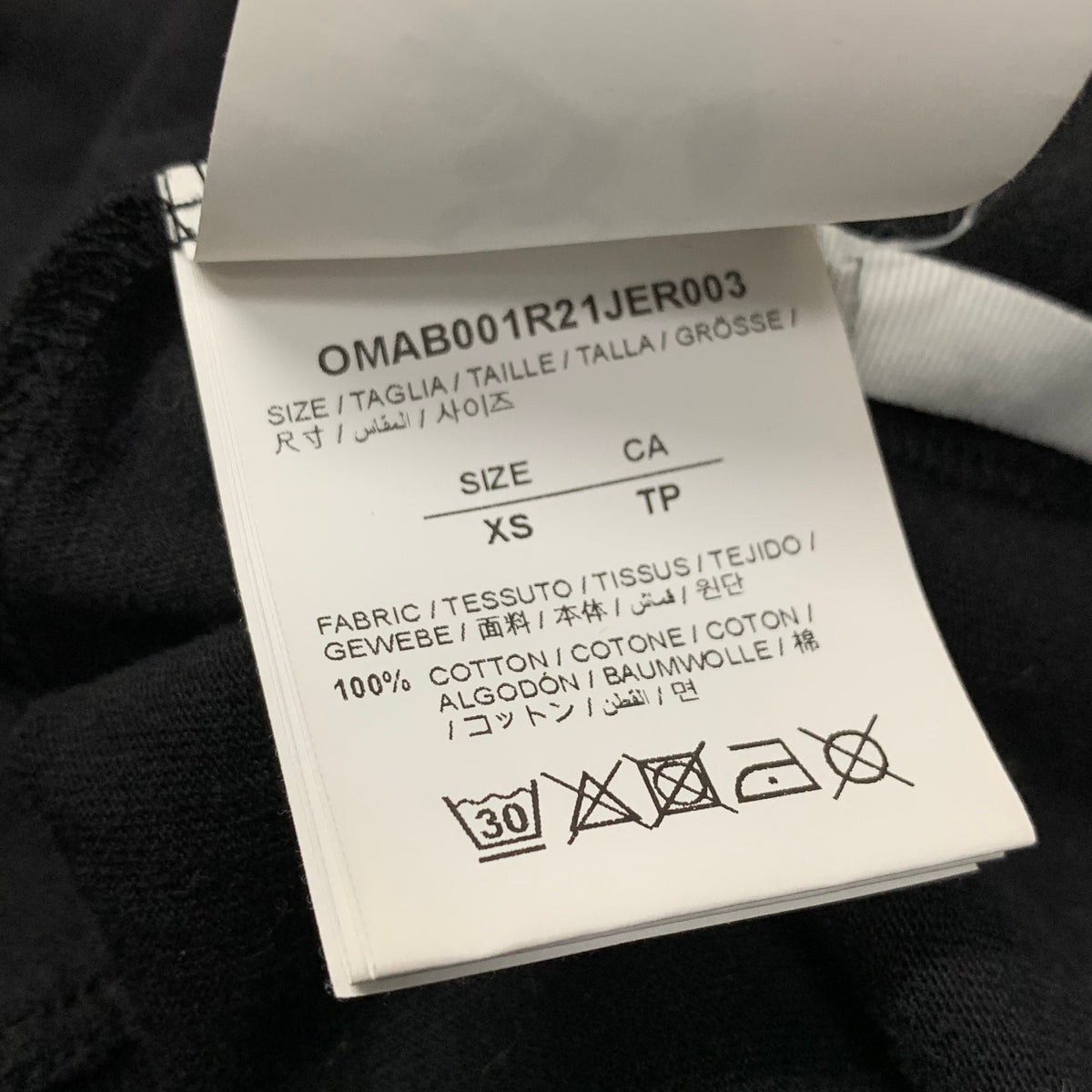 Off White XS Tee Marker Arrows Black Long Sleeve T-Shirt Virgil Abloh