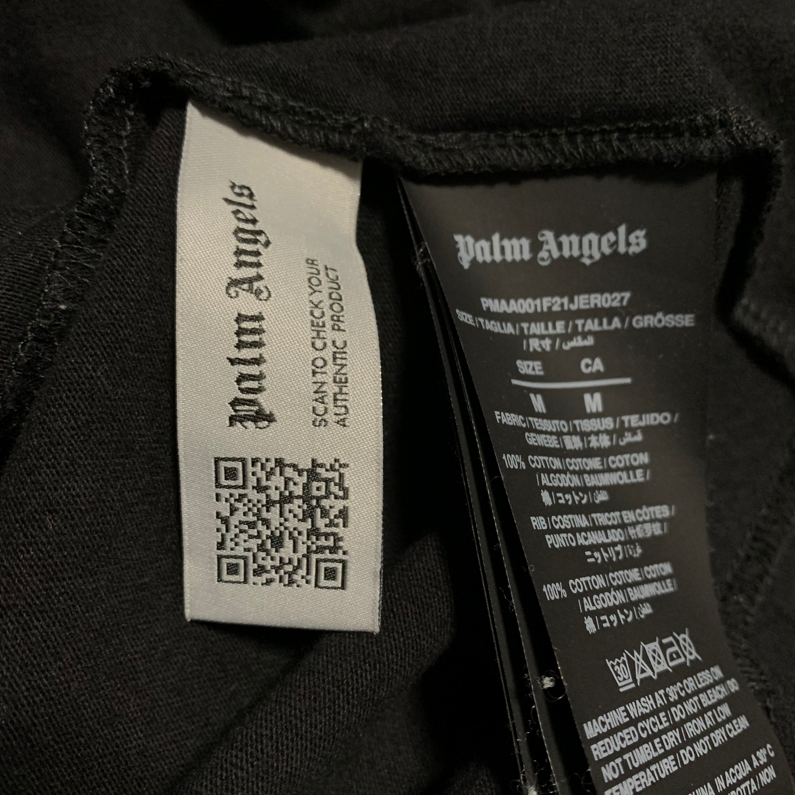 Palm Angels Medium Classic Bear Sprayed Black Tee