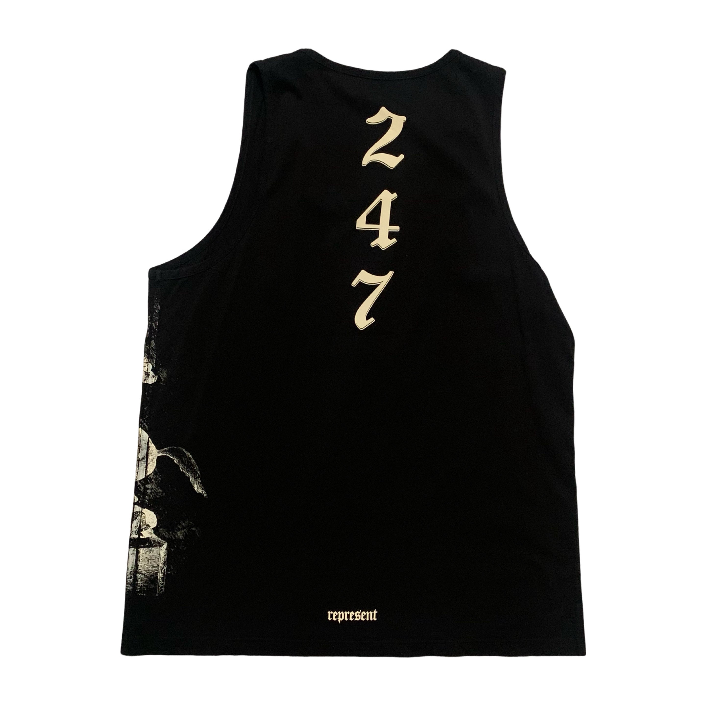 Represent Small 247 Graphic Black Vest Tank Top