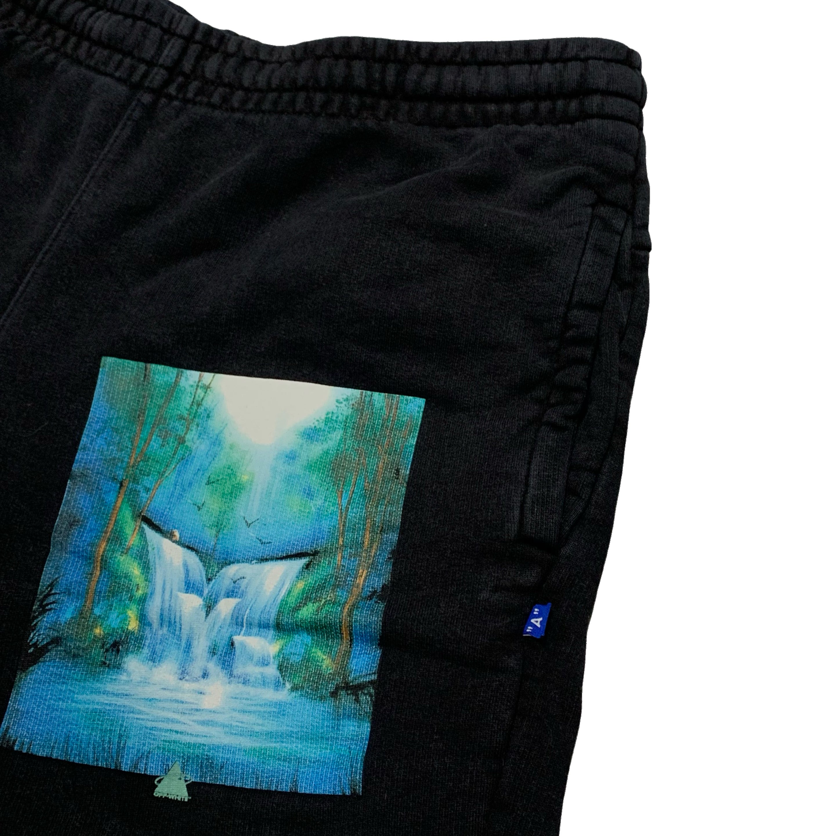 Off White Large Shorts Waterfall Arrows Black Bottoms Virgil Abloh