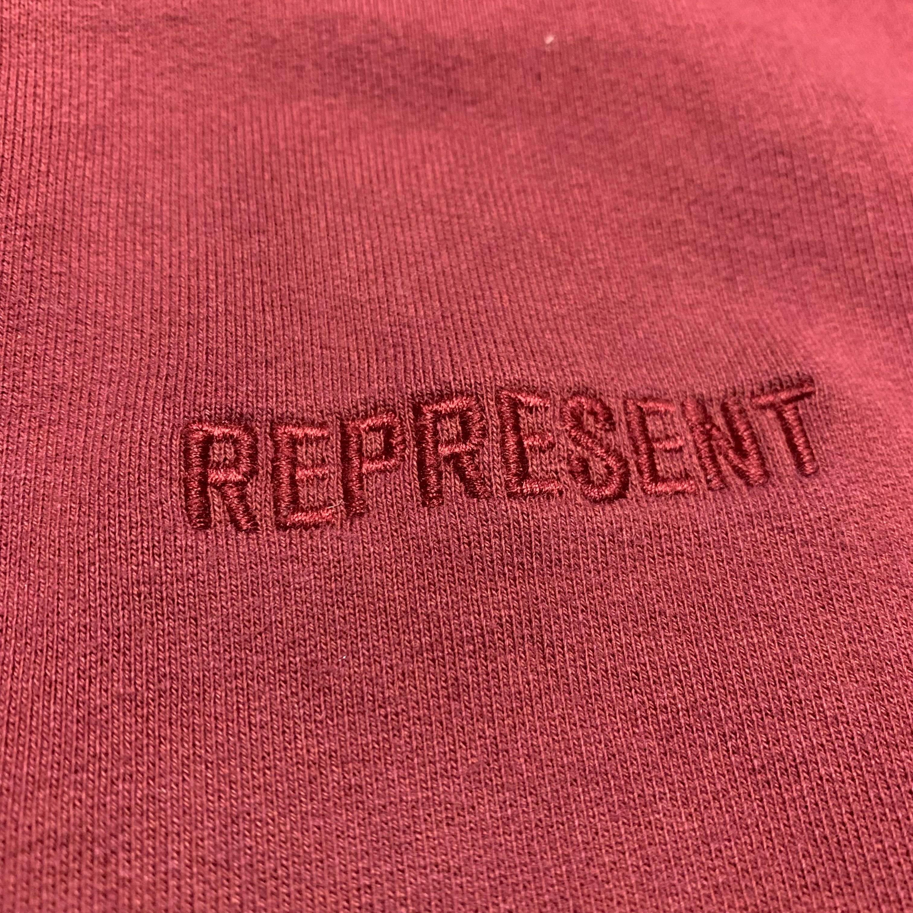 Represent Large Blanks Burgundy Red Sweater Sweatshirt Crewneck