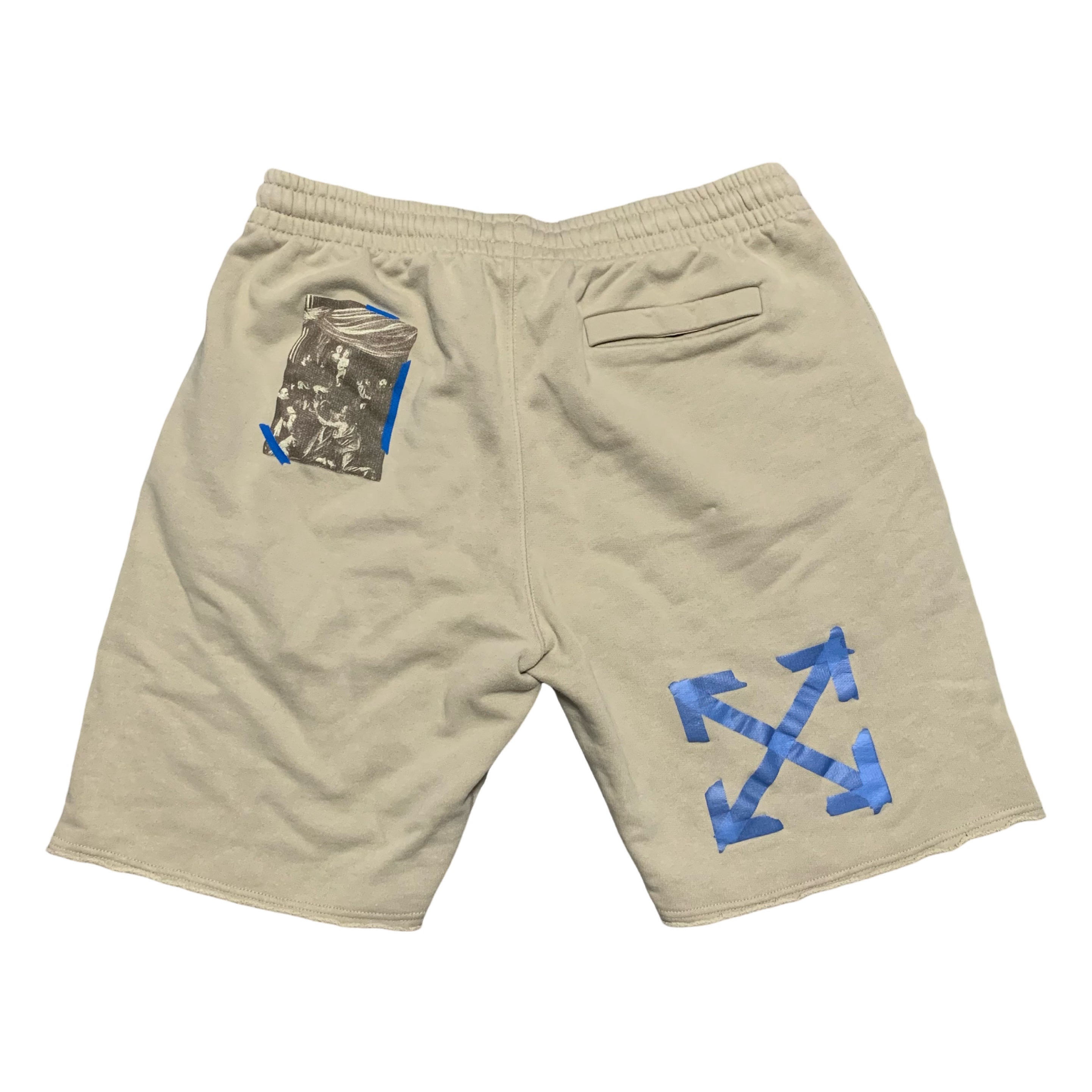 Off White Large Shorts Caravaggio Arrows Brown Sweat Shorts Virgil Abloh (OMC1006G20FLE001)
