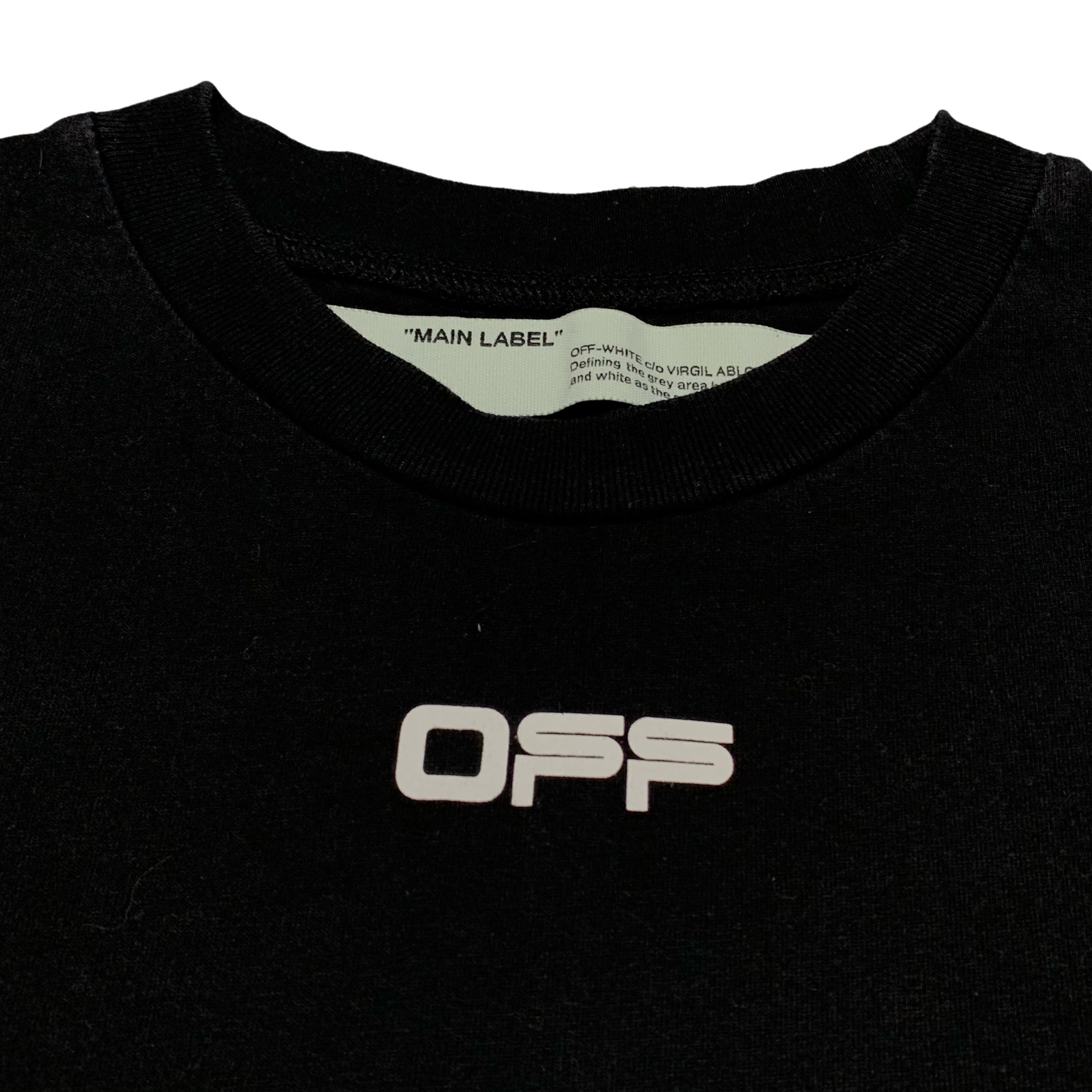 Off White Small Airport Arrows Black Tee Virgil Abloh