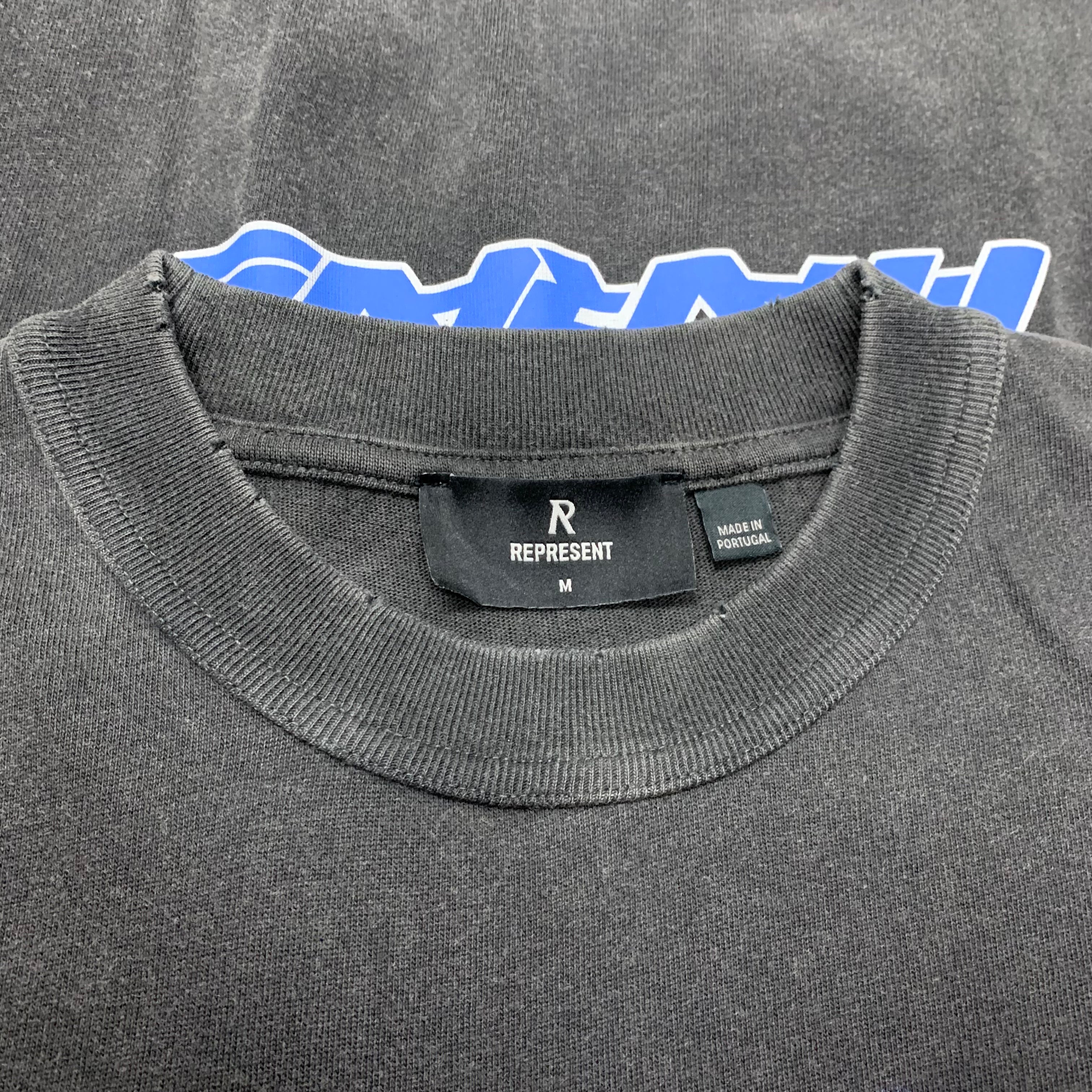 Represent Medium Tee Marias Great Ocean Vintage Black T-Shirt