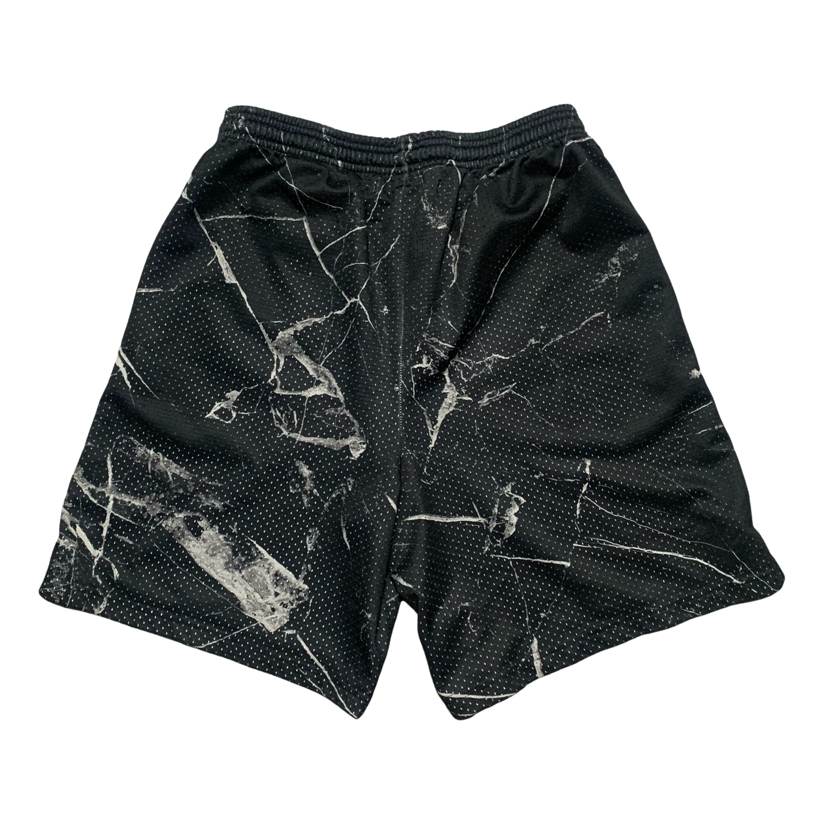 Off White Small Shorts Black Marble Mesh Shorts Bottoms 2016