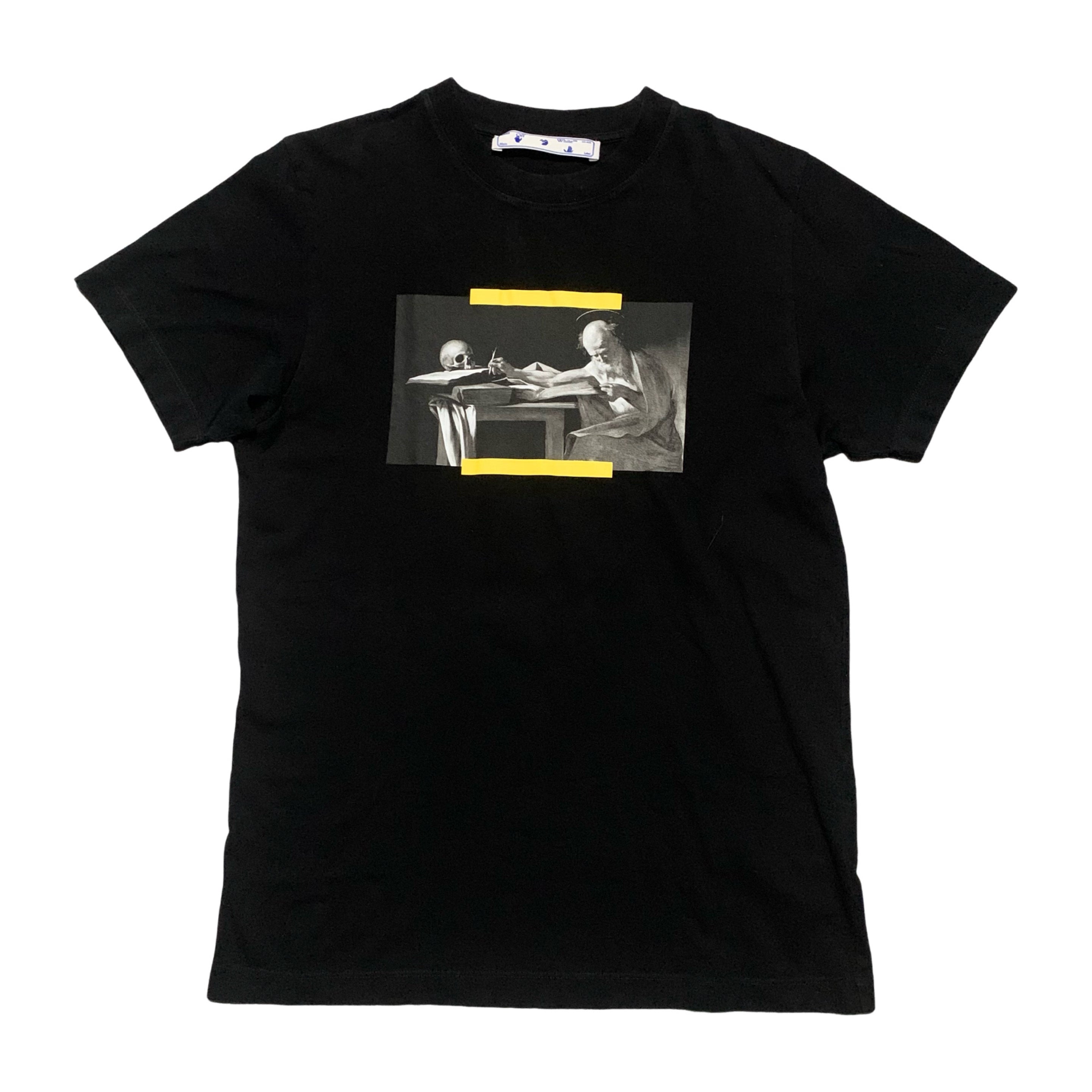 Off White Medium Caravaggio Painting Black Tee Virgil Abloh (OMAA027F21JER014)