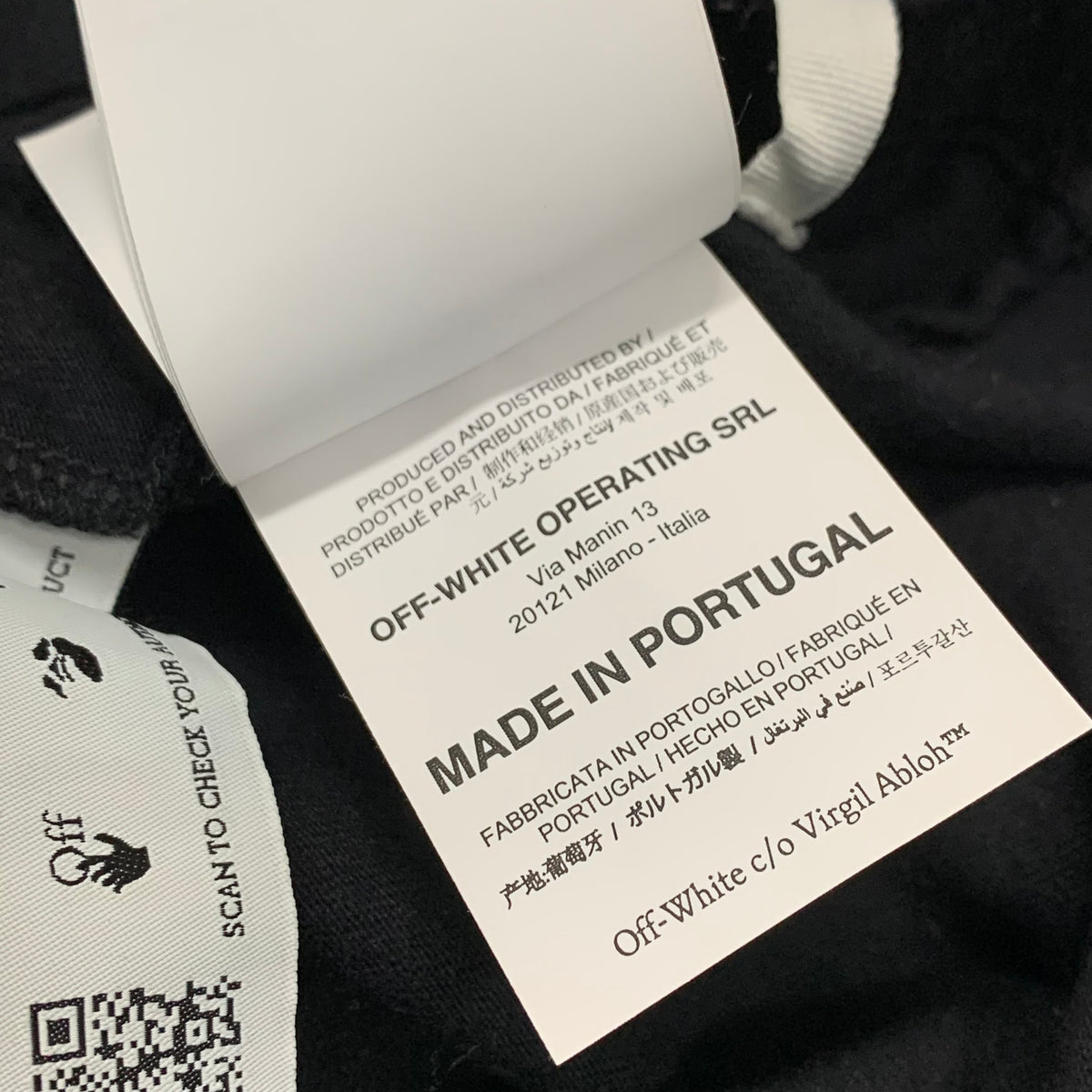 Off White Medium Tee Mona Lisa Arrows Black T-Shirt Virgil Abloh