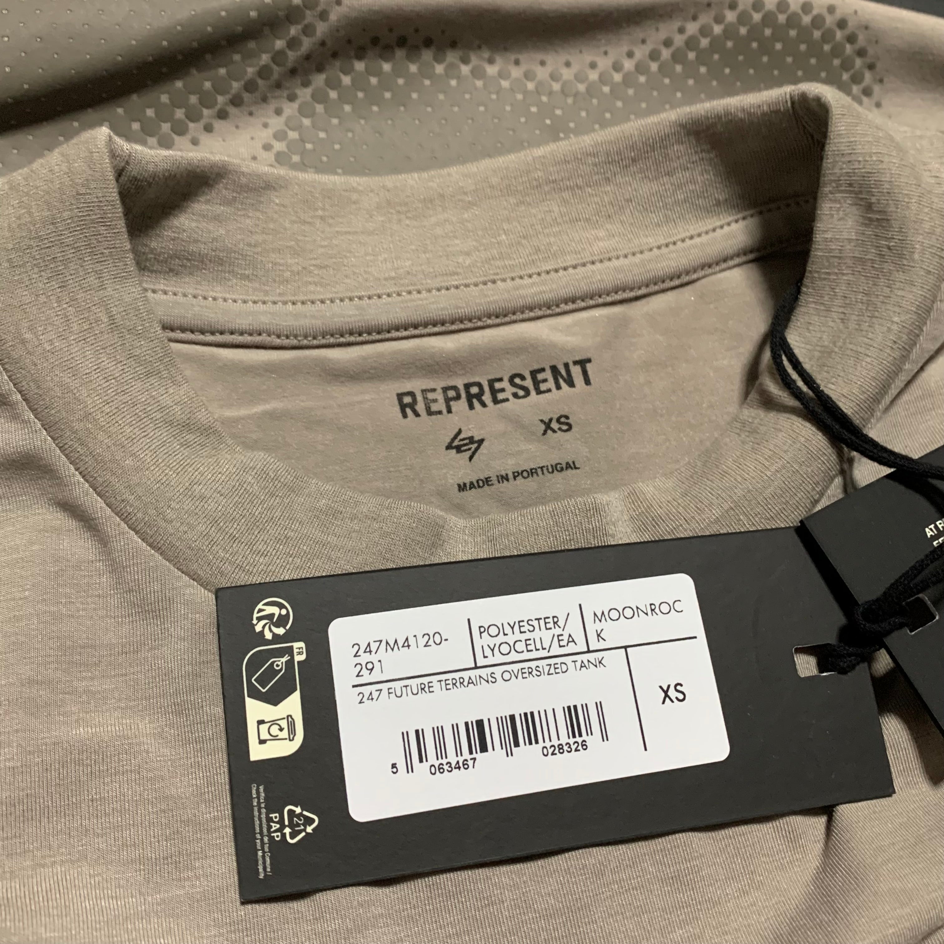 Represent XS 247 Future Terrains Oversized Tee Moonrock