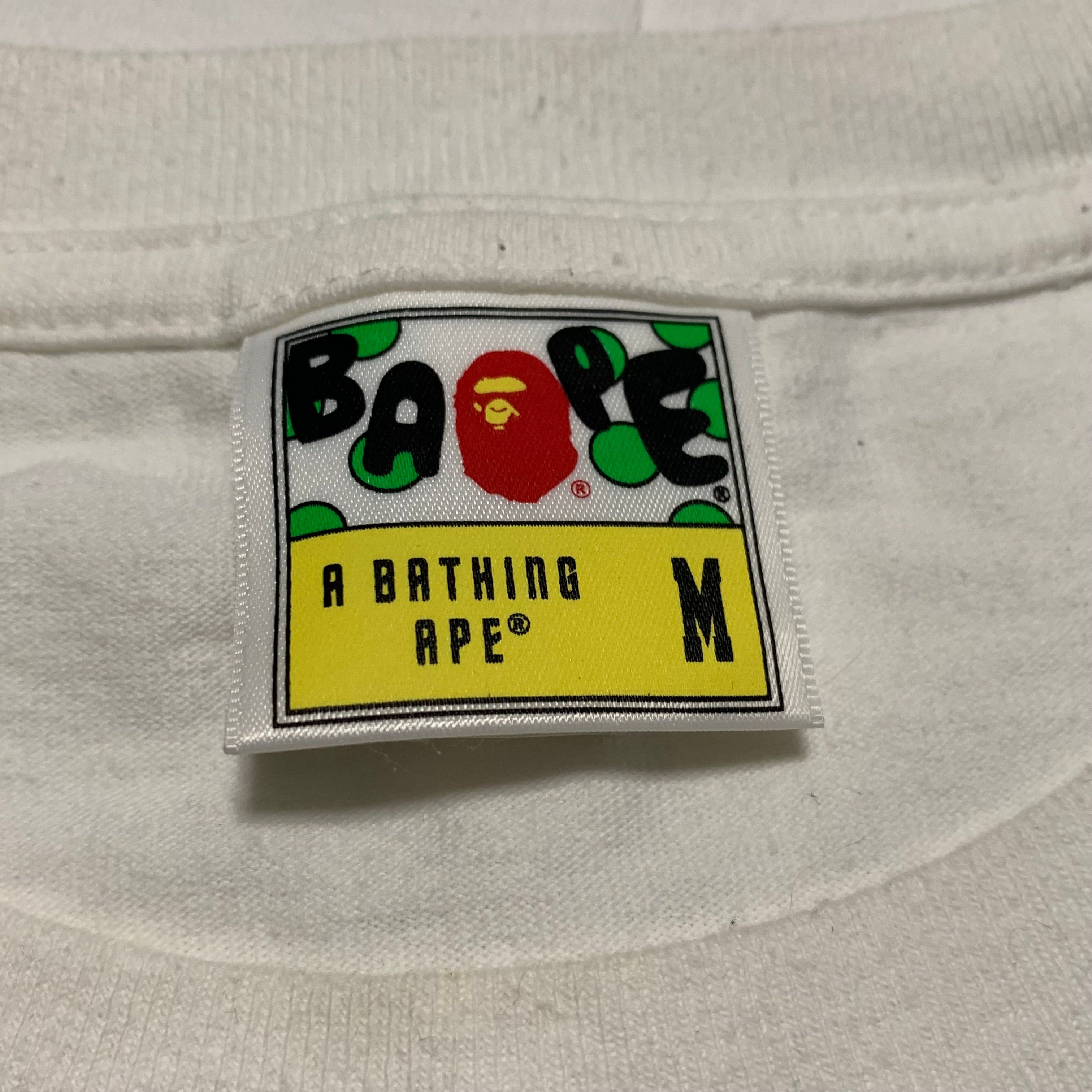 Bape Medium By Bathing Ape Green ABC White Tee
